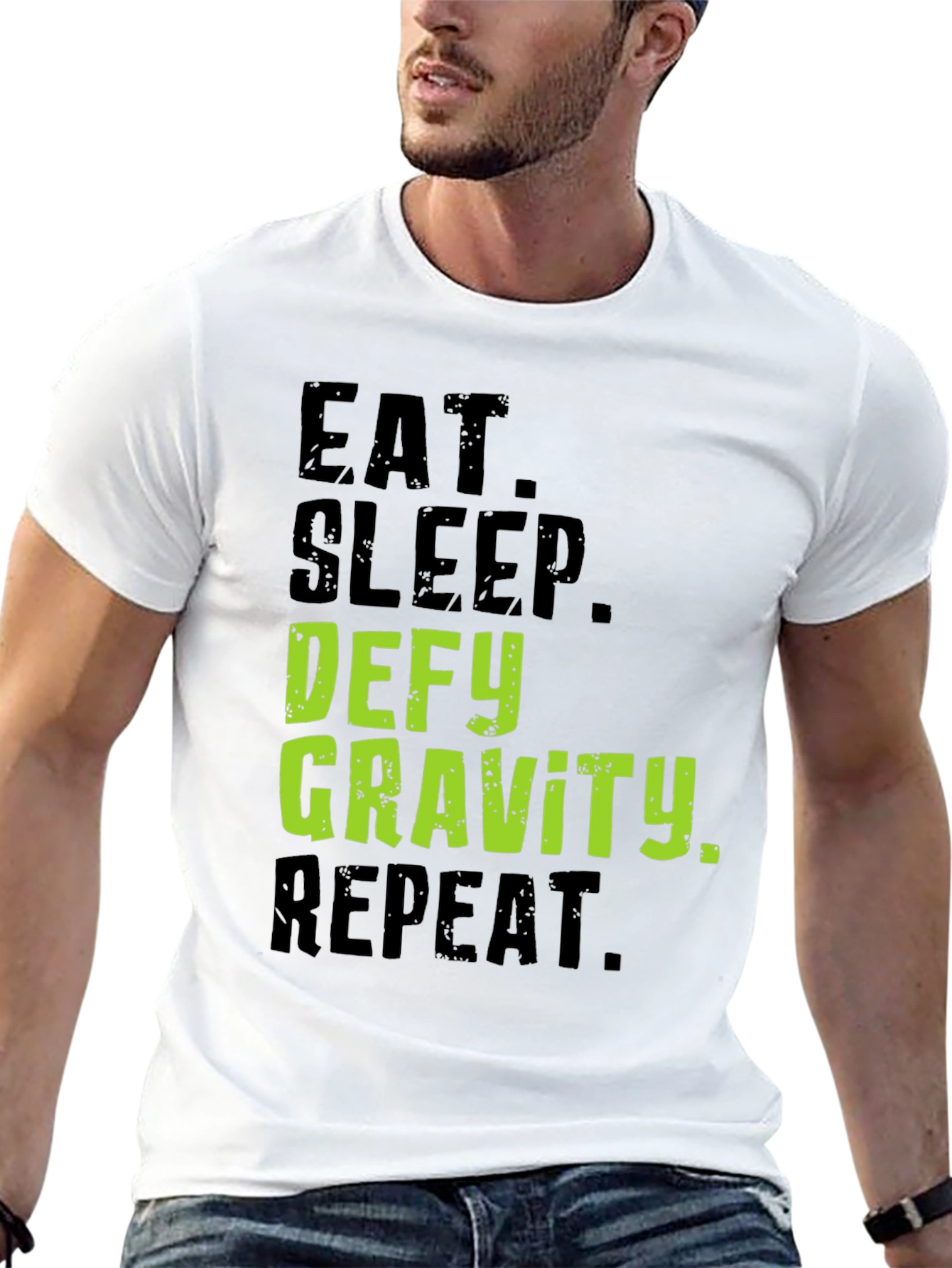 Eat Sleep Defy Gravity Repeat Graphic Tee