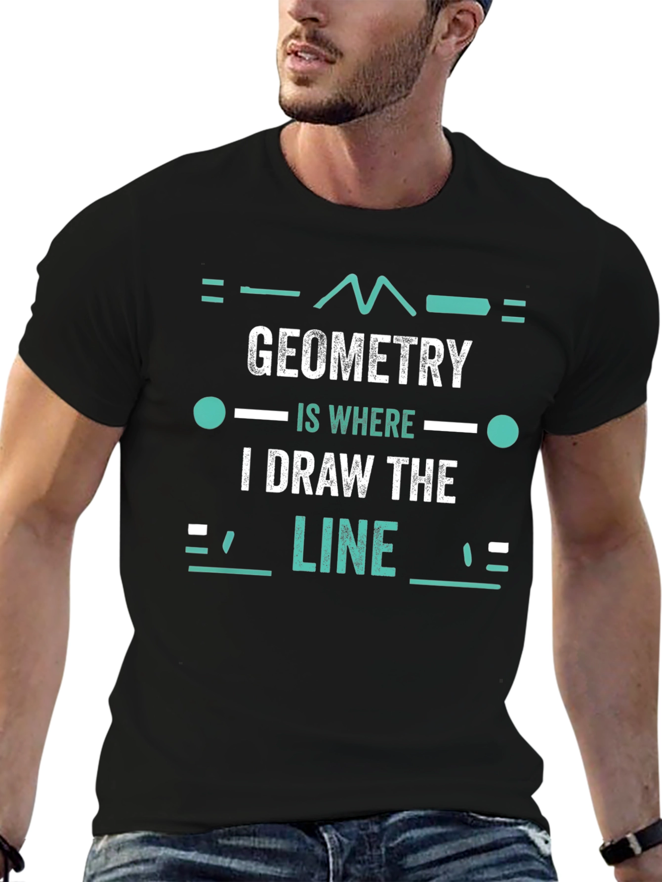Geometry Pun T-Shirt - I Draw The Line