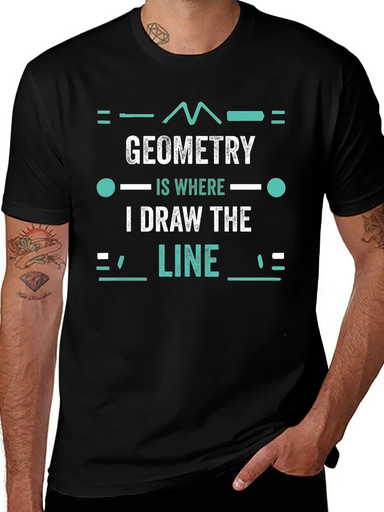Geometry Pun T-Shirt - I Draw The Line