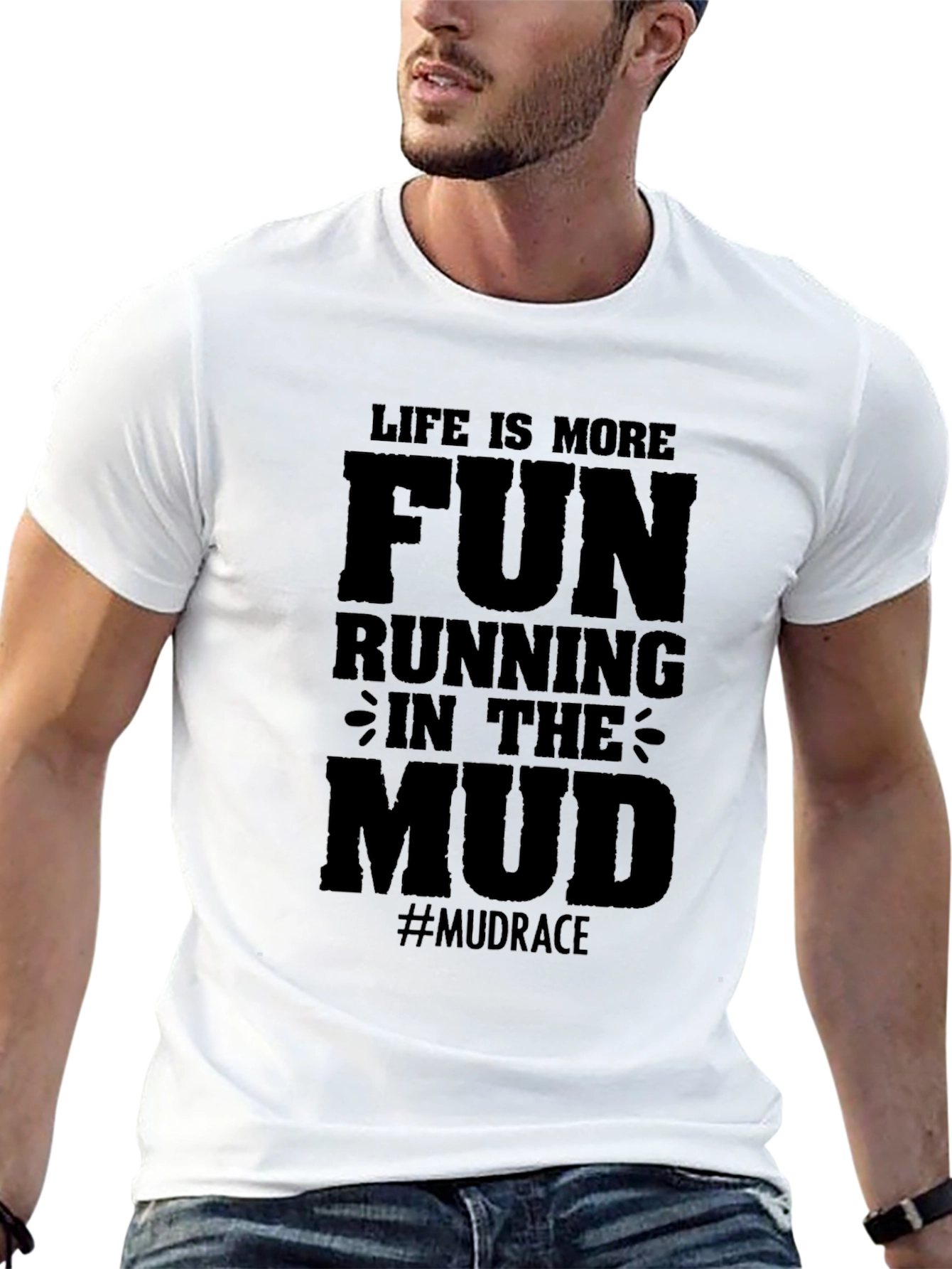 Mud Race Fun Run Black T-Shirt