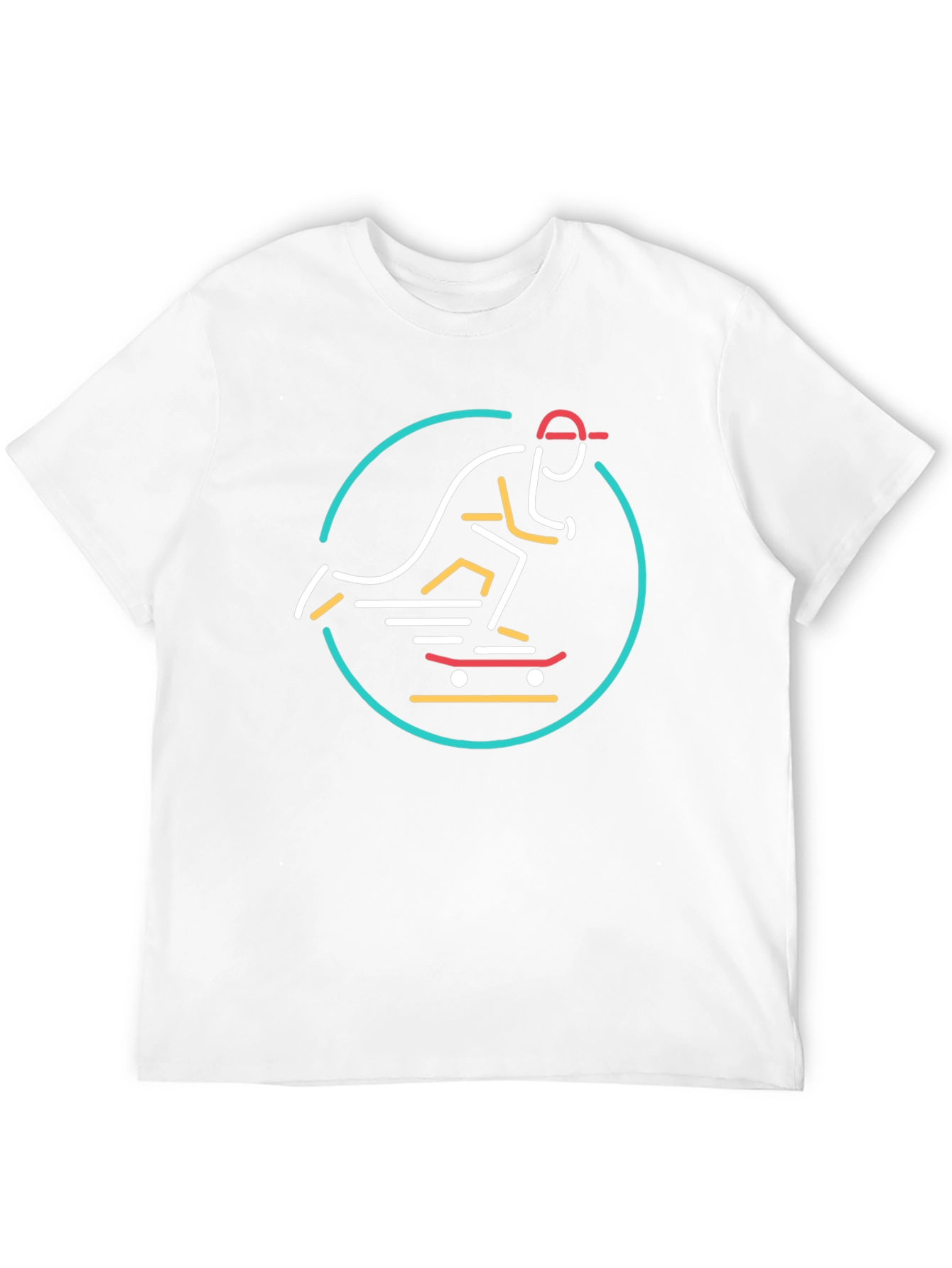 Skateboarder Graphic Tee - Cool Black T-Shirt