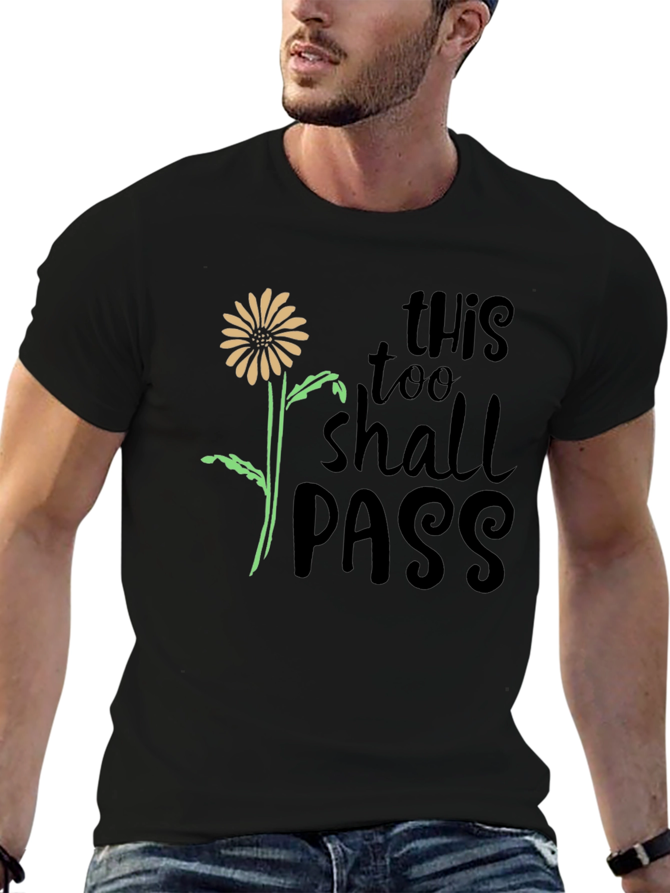 This Too Shall Pass Black Graphic Tee