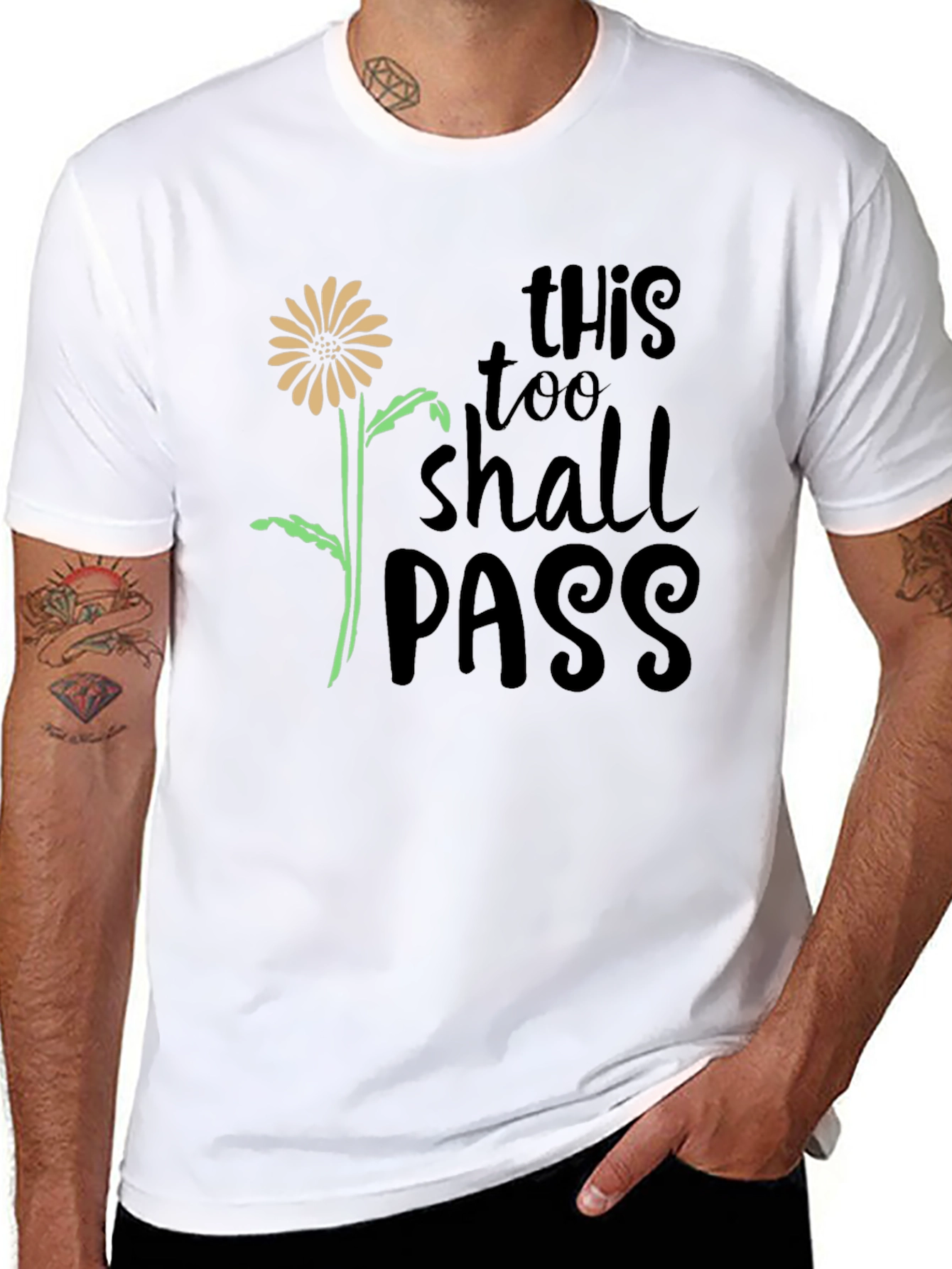 This Too Shall Pass Black Graphic Tee