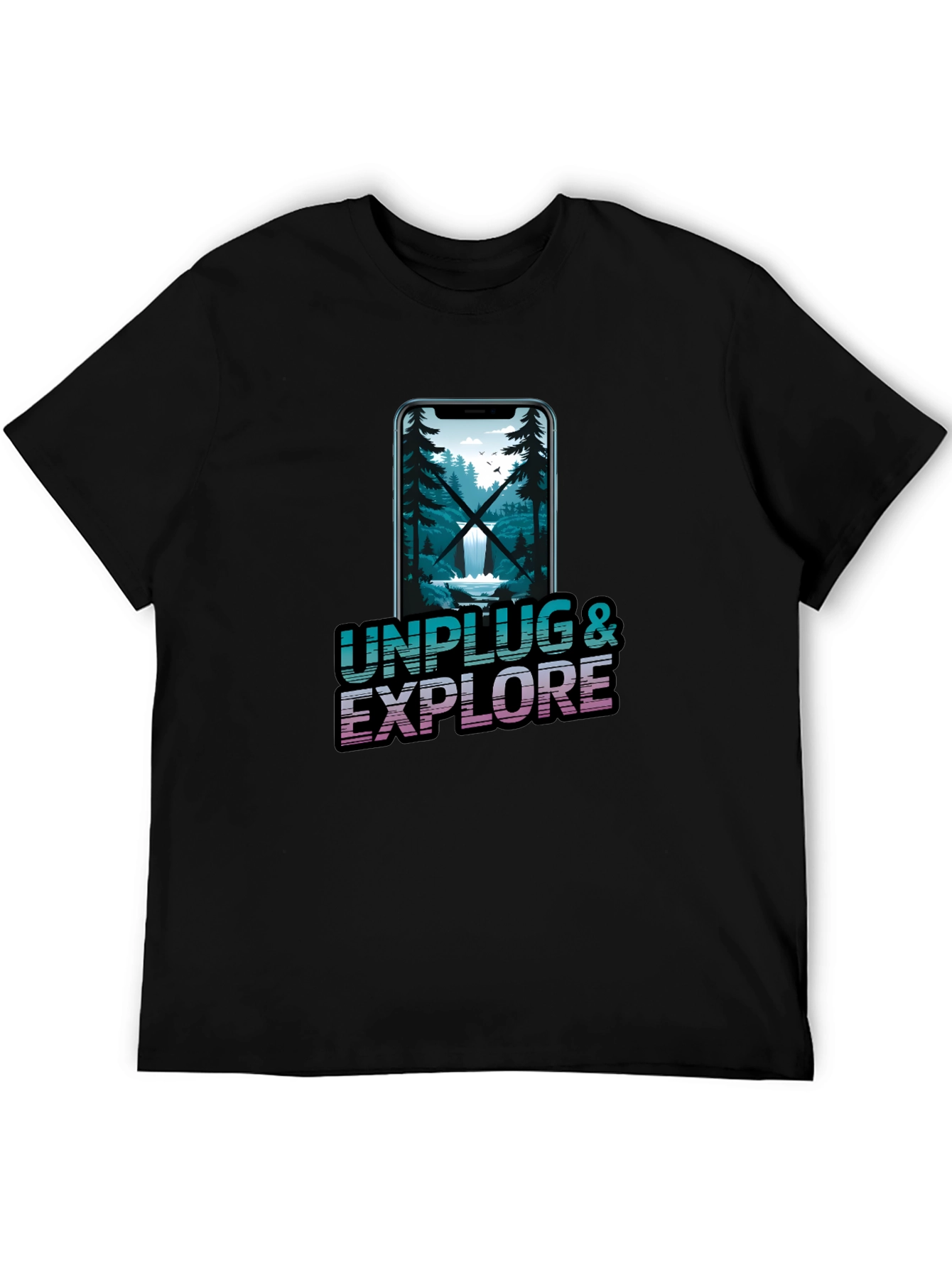Unplug & Explore Nature Graphic T-Shirt