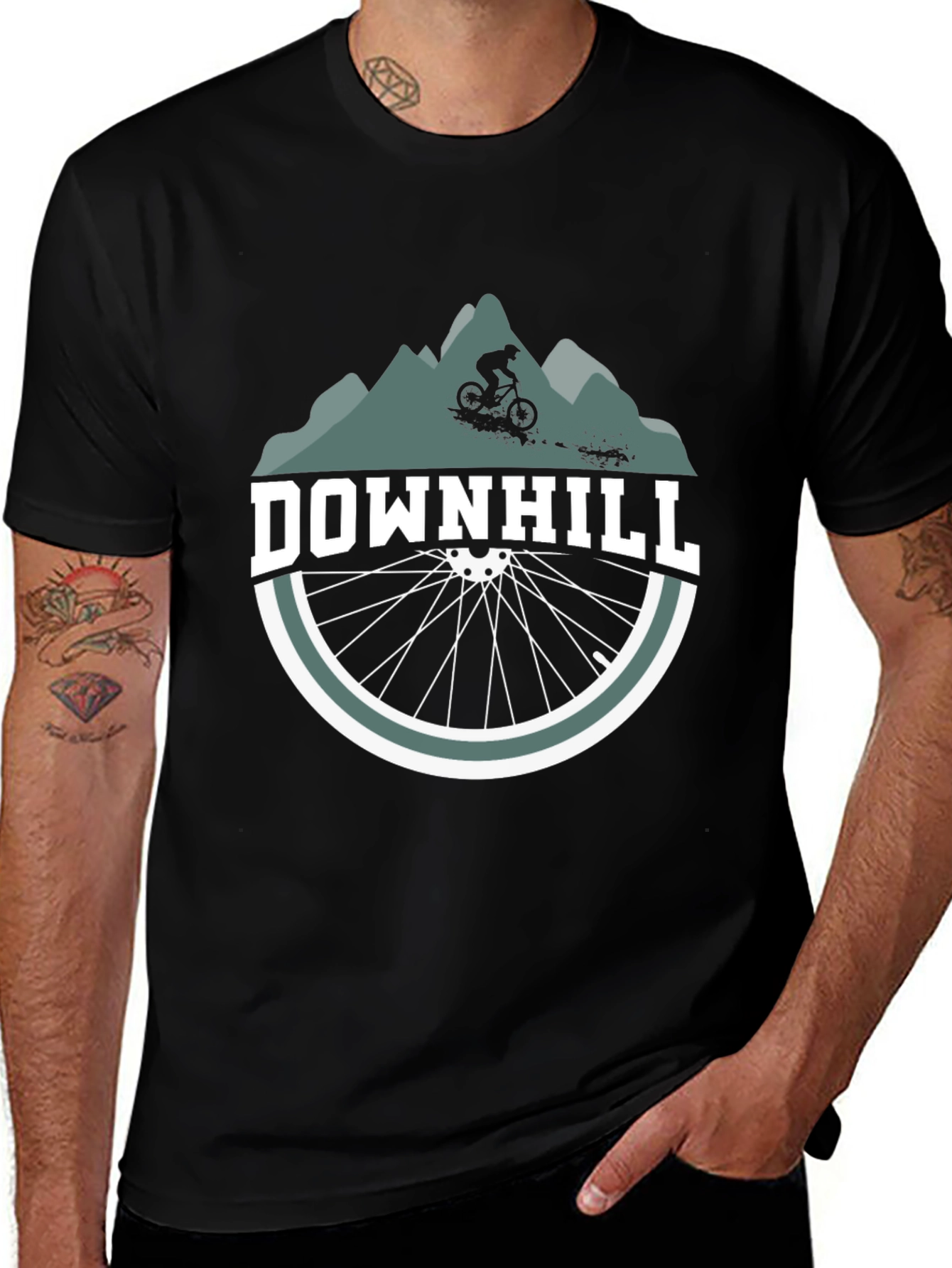 Downhill Mountain Bike Graphic Tee - Ride the Trails