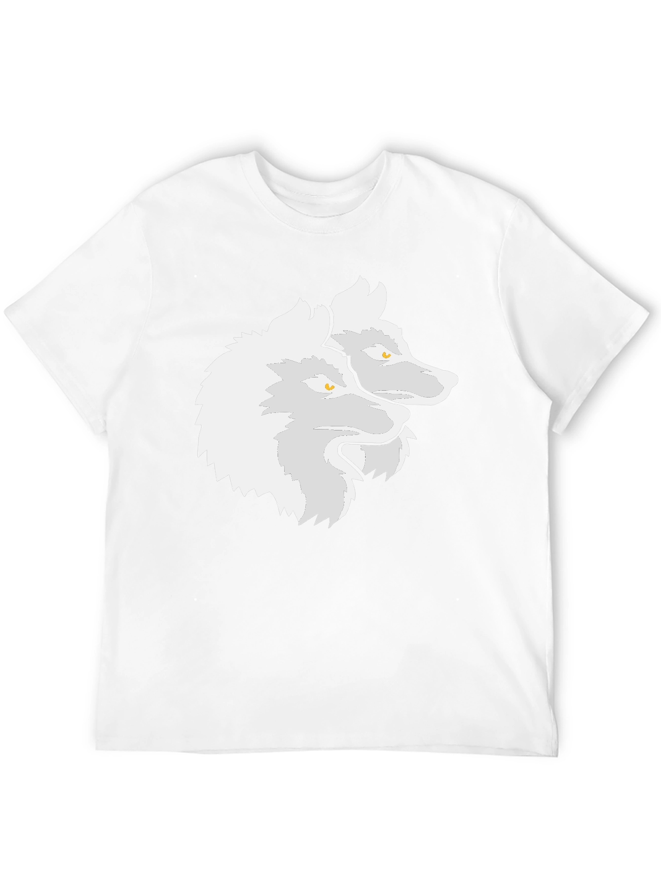 Two Headed Wolf Graphic Tee - Mens Black T-Shirt