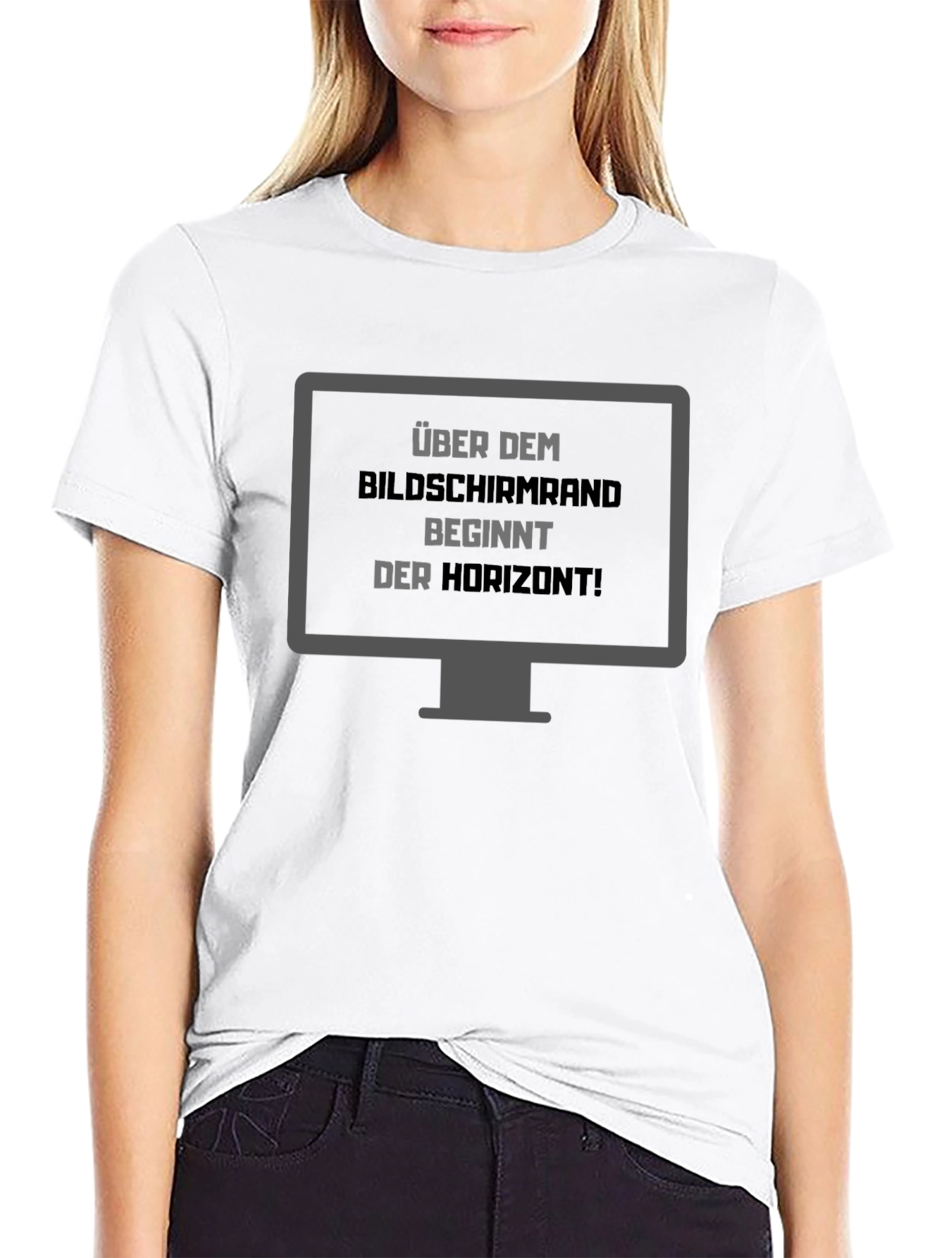 Über Dem Bildschirmrand T-Shirt