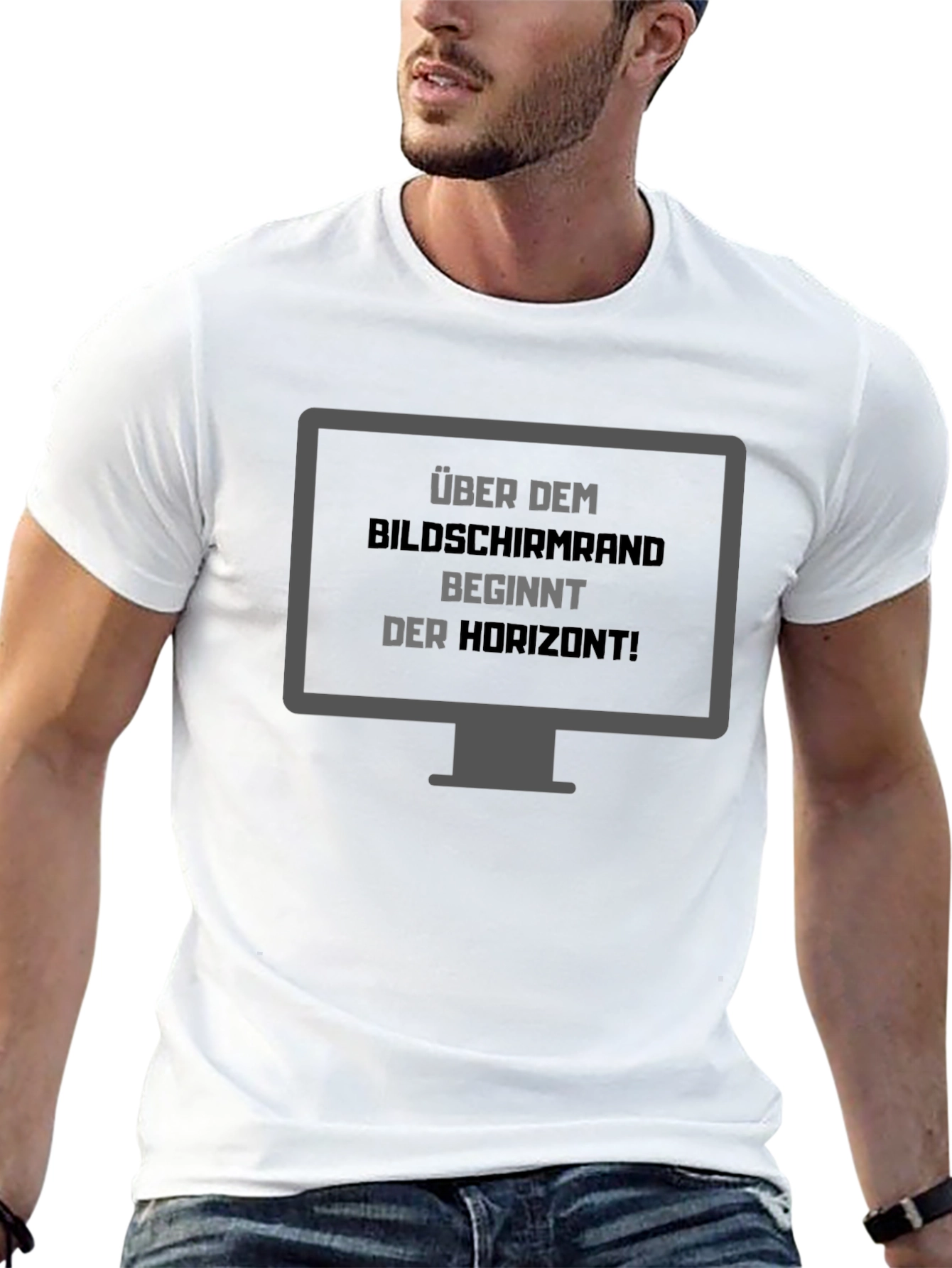 Über Dem Bildschirmrand T-Shirt