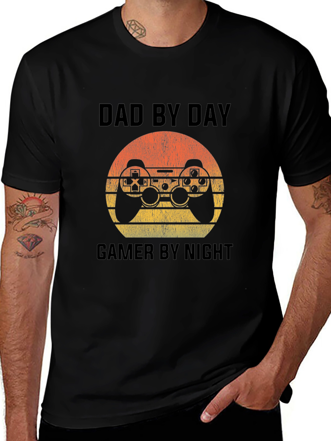 Dad by Day Gamer by Night Graphic Tee