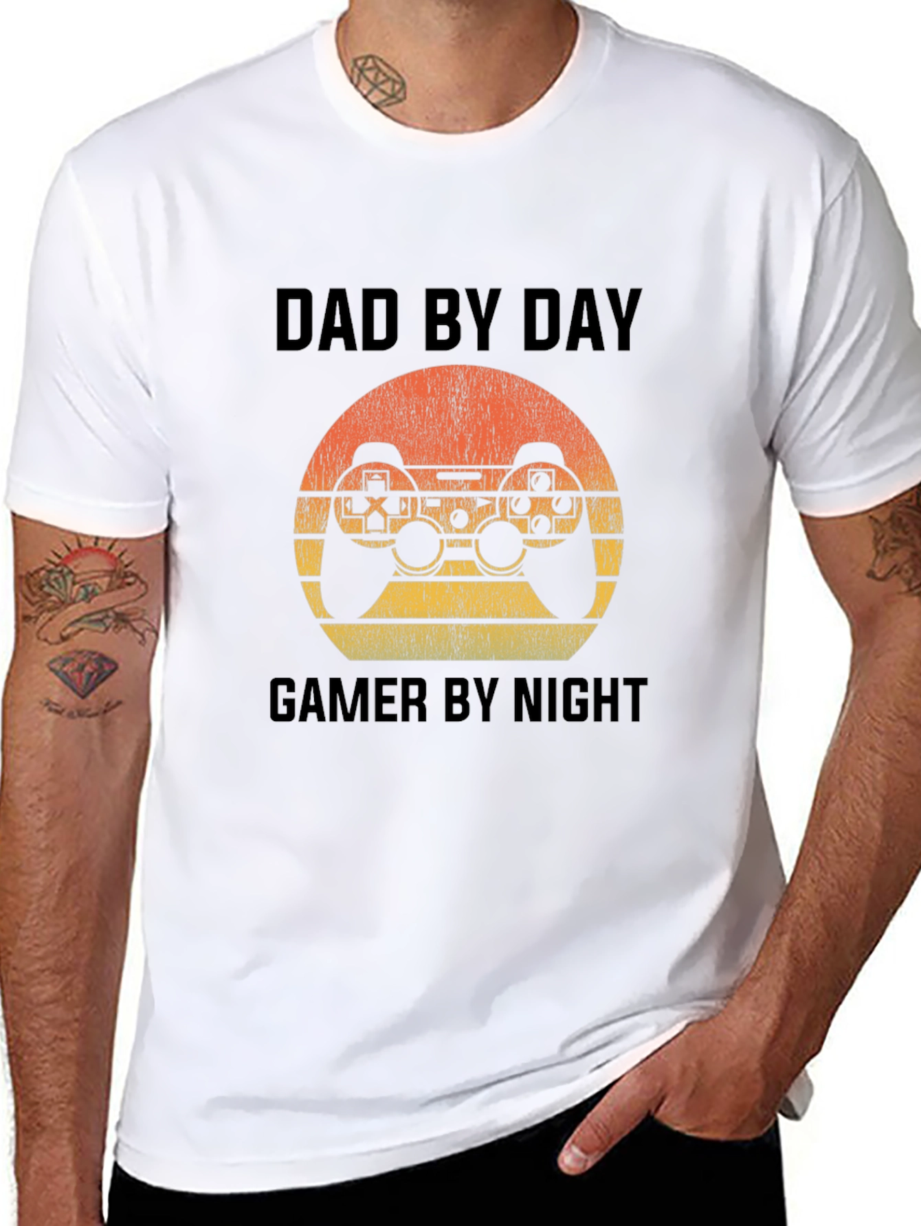 Dad by Day Gamer by Night Graphic Tee