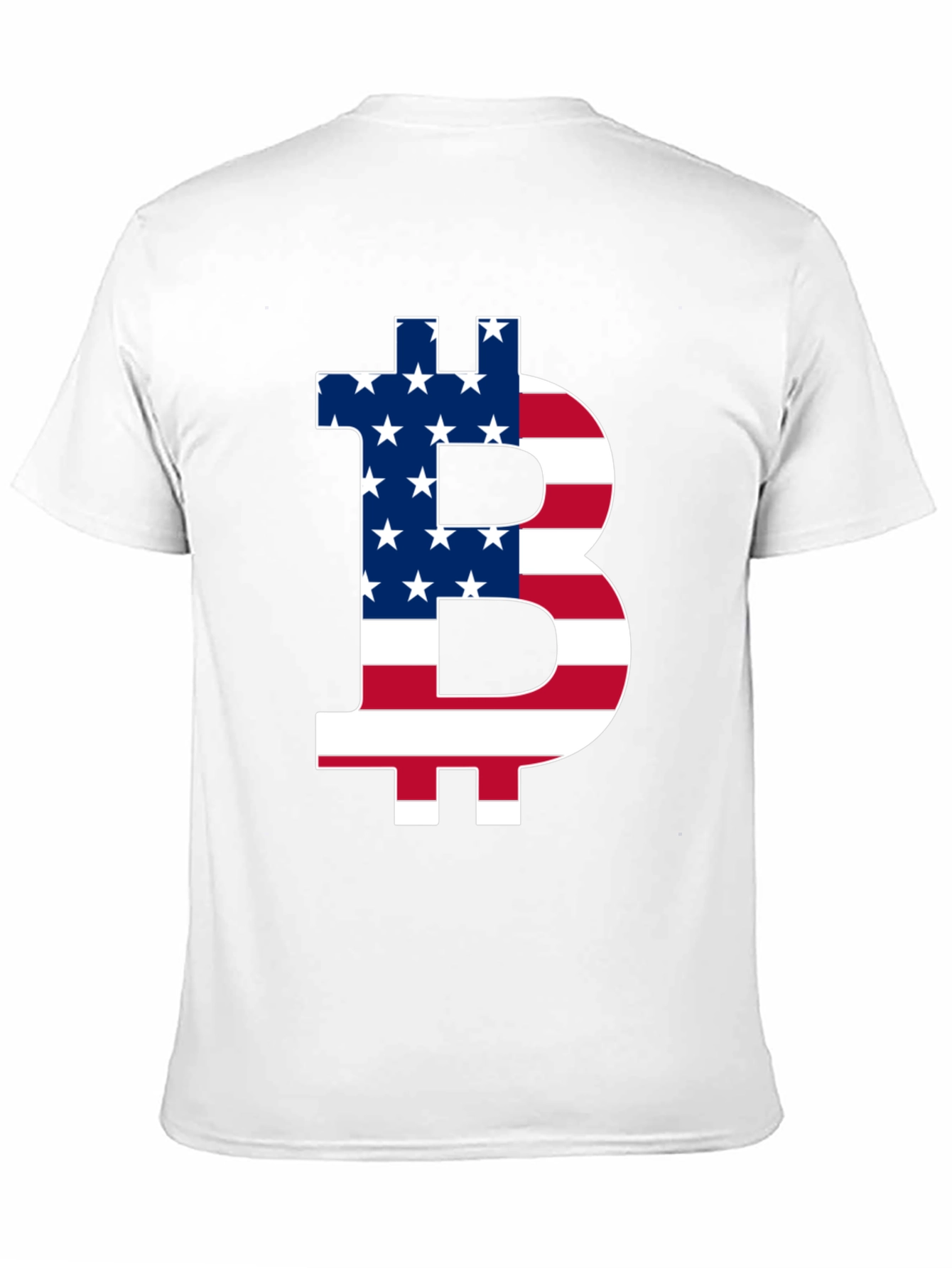 Bitcoin USA Flag Graphic Tee - Crypto Enthusiast T-Shirt