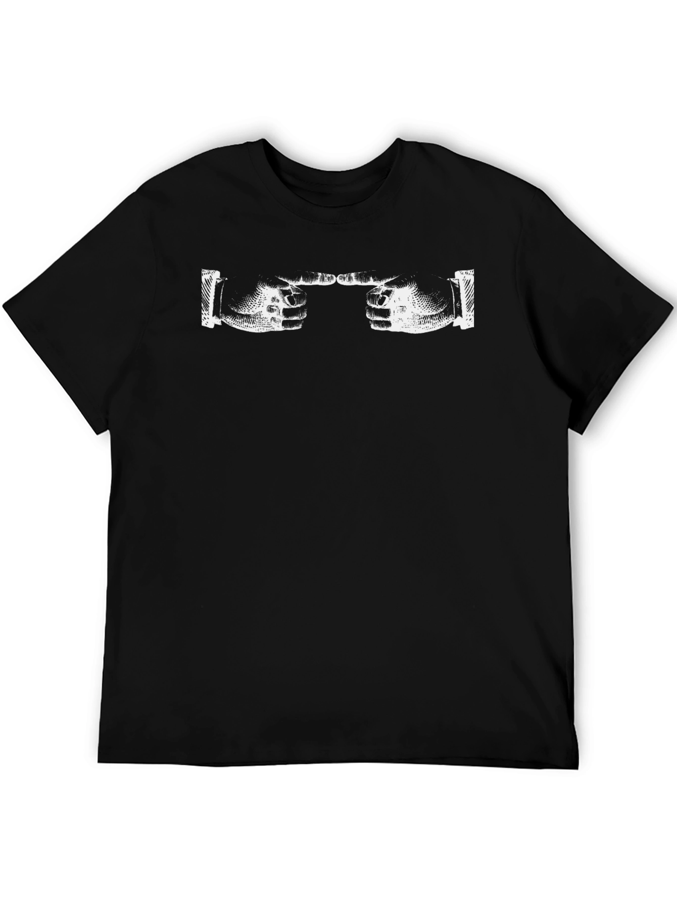 Fist Bump Graphic Tee - Black Casual Shirt