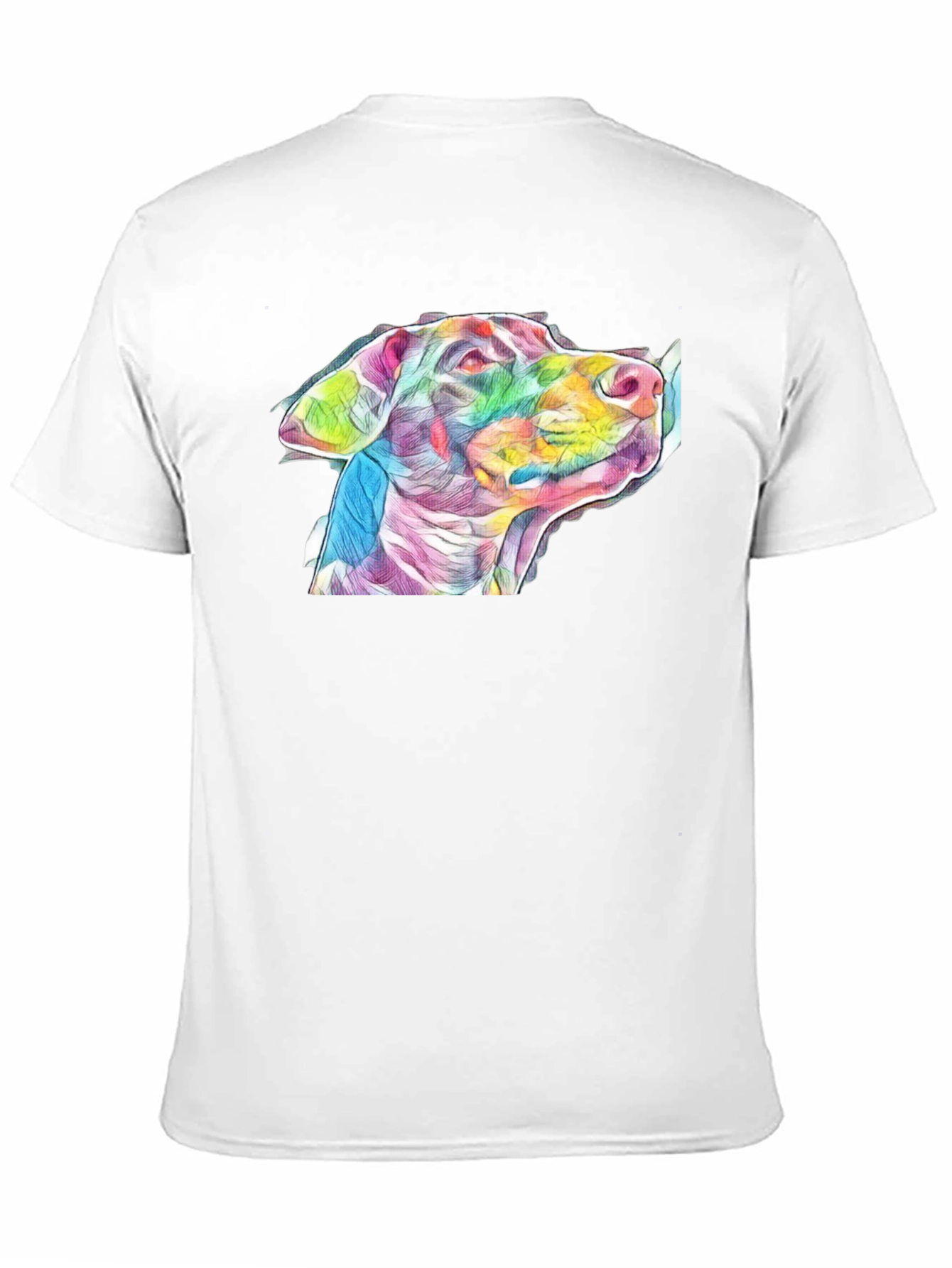 Dog Art Print Black Tee - Stylish Casual Wear