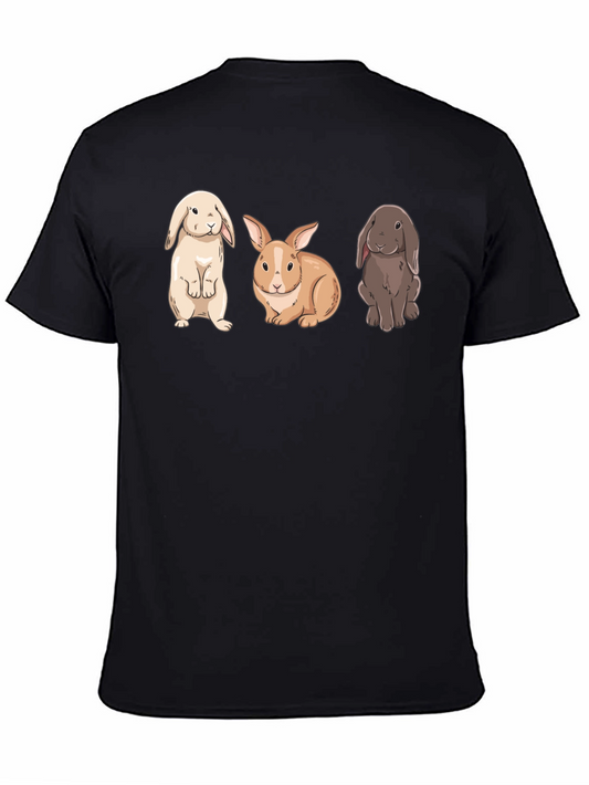 Cute Bunny T-Shirt - Three Rabbits Graphic Tee