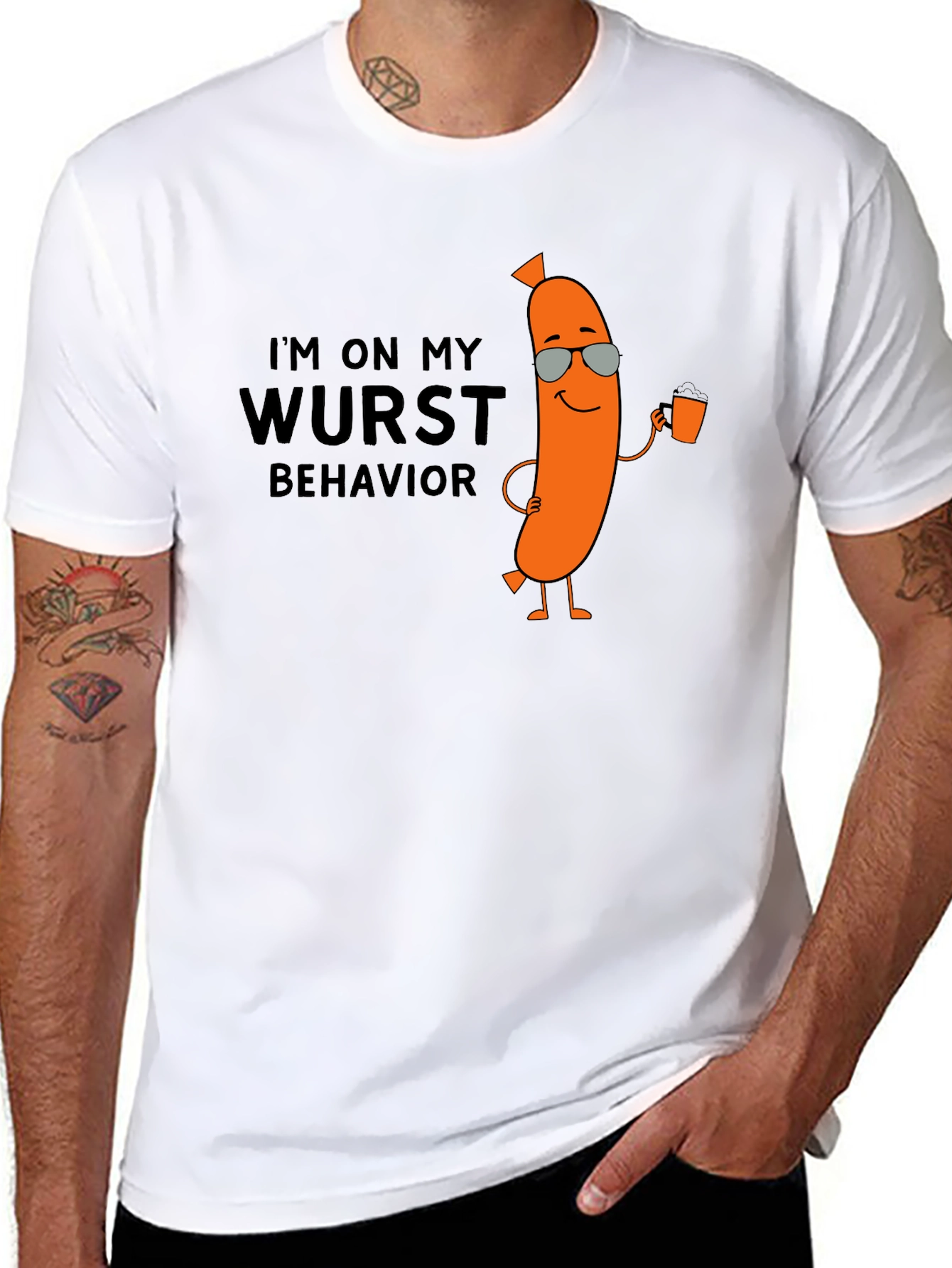 Wurst Behavior T-Shirt - Funny Sausage Tee