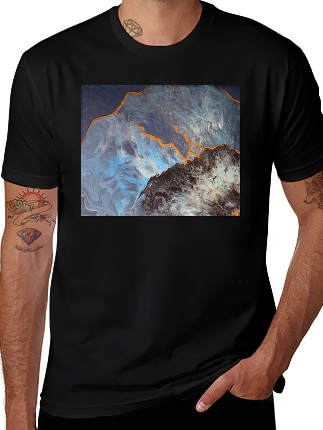 Abstract Mountain Graphic T-Shirt