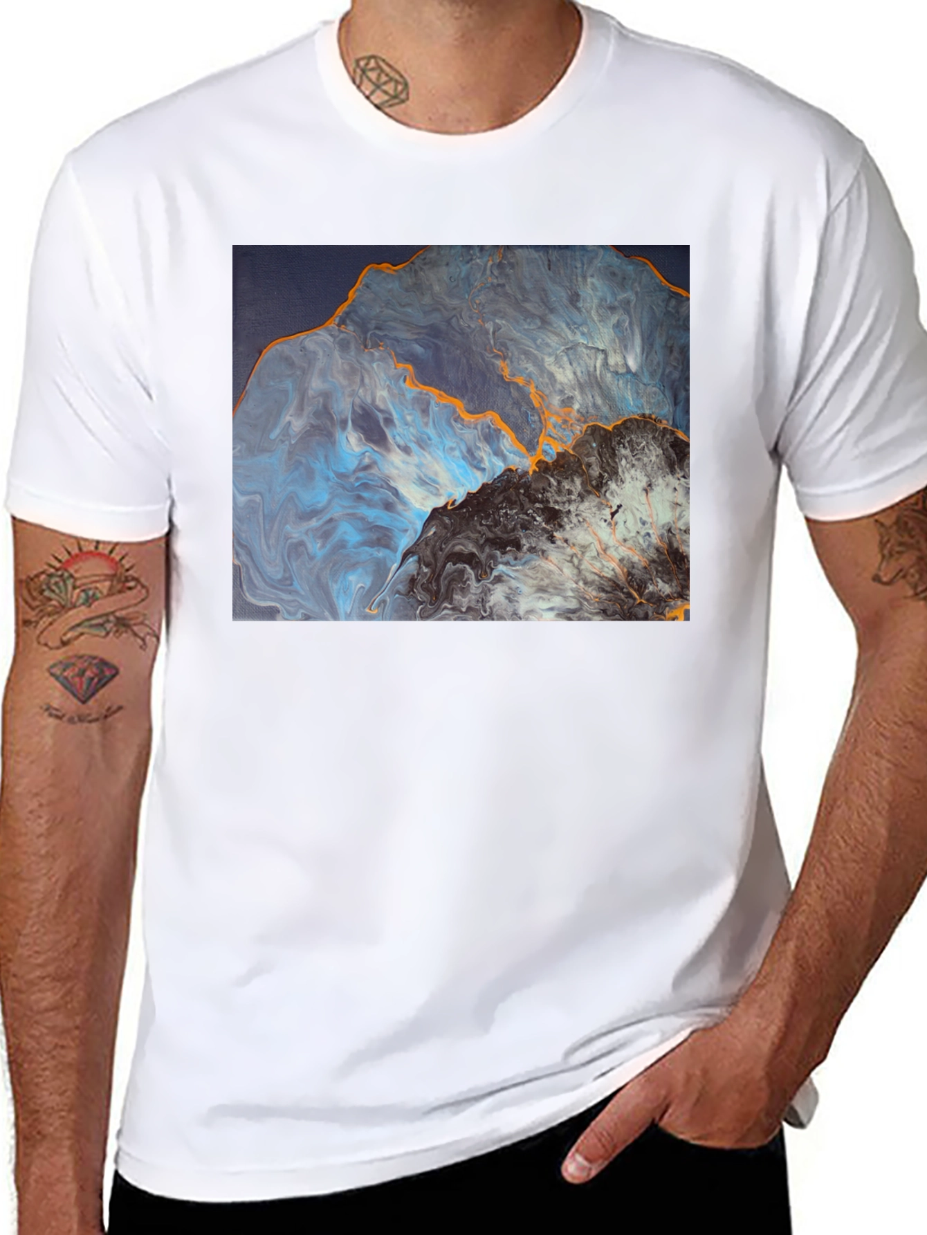 Abstract Mountain Graphic T-Shirt