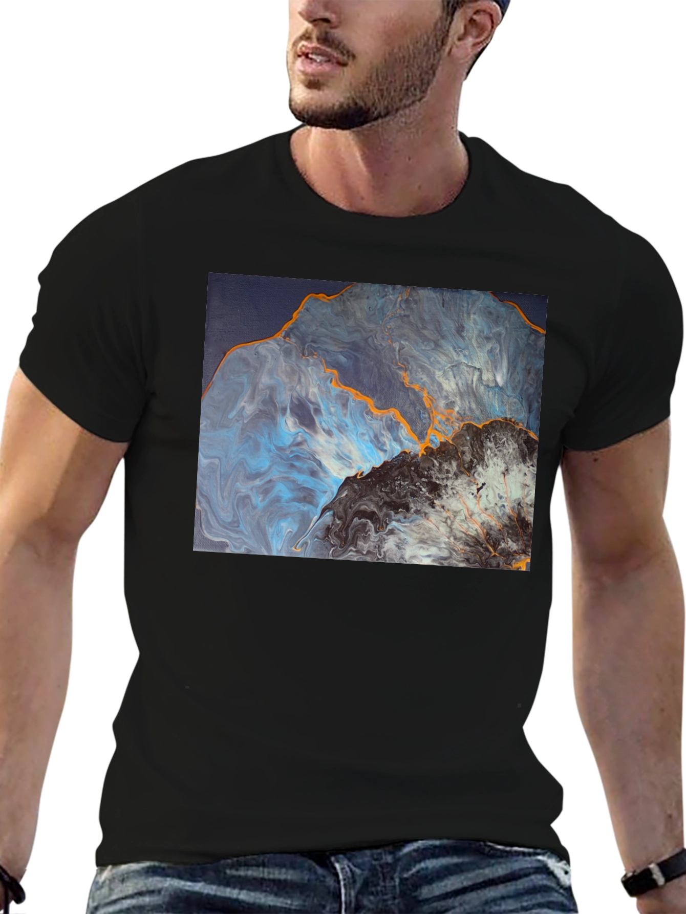 Abstract Mountain Graphic T-Shirt
