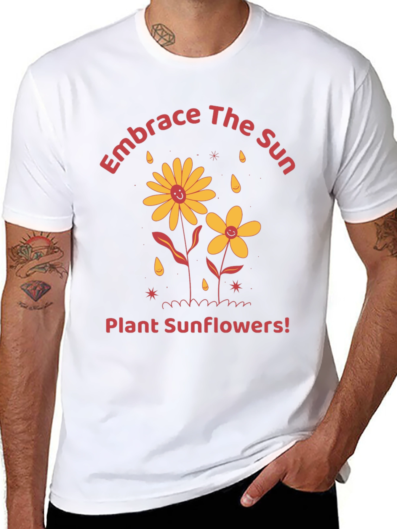 Embrace The Sun Sunflower Graphic T-Shirt