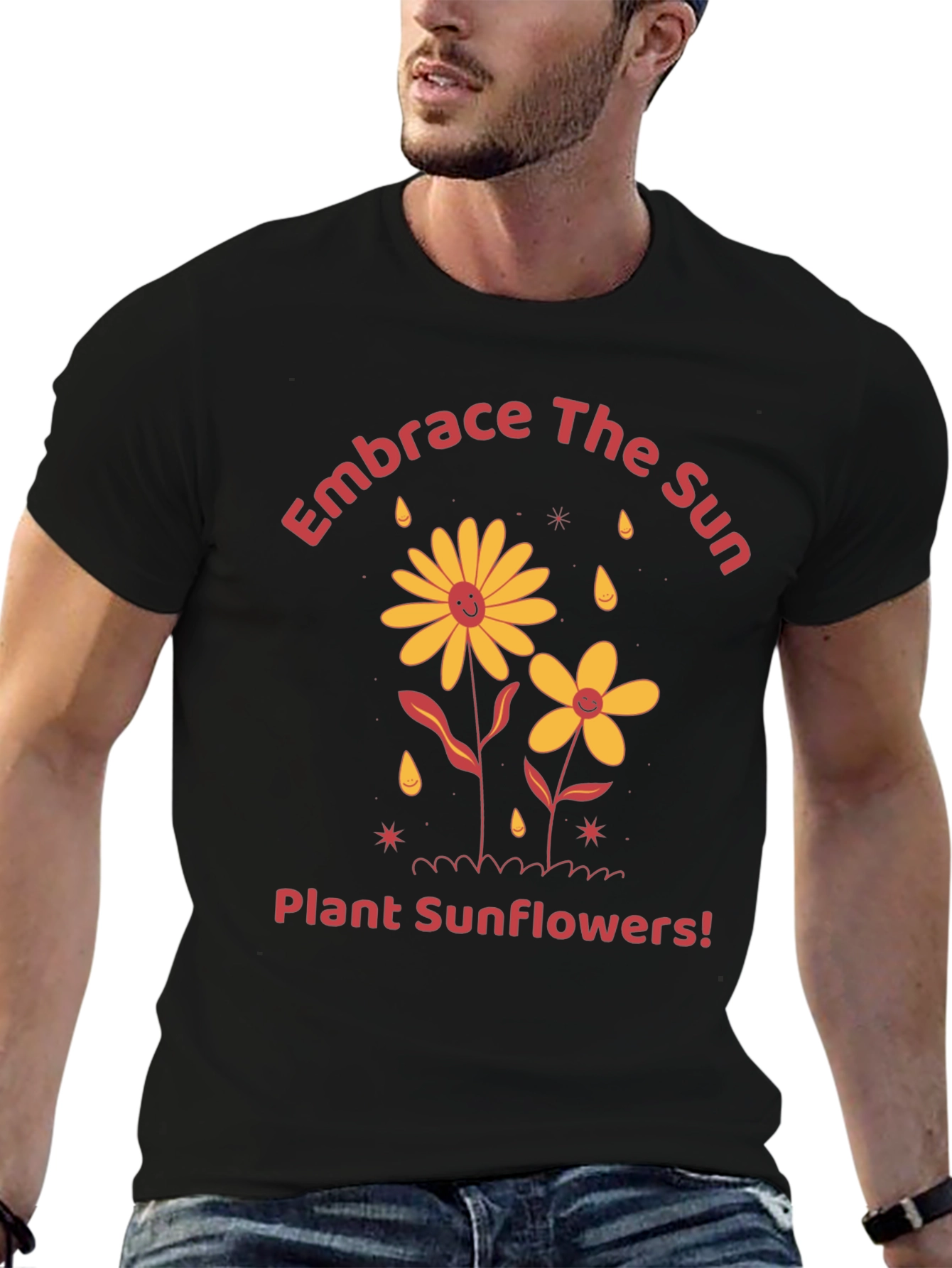 Embrace The Sun Sunflower Graphic T-Shirt