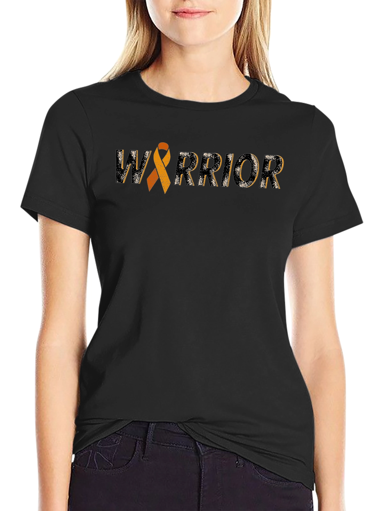 Warrior Ribbon Awareness Graphic T-Shirt