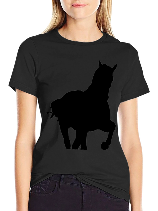 Black Horse Silhouette T-Shirt