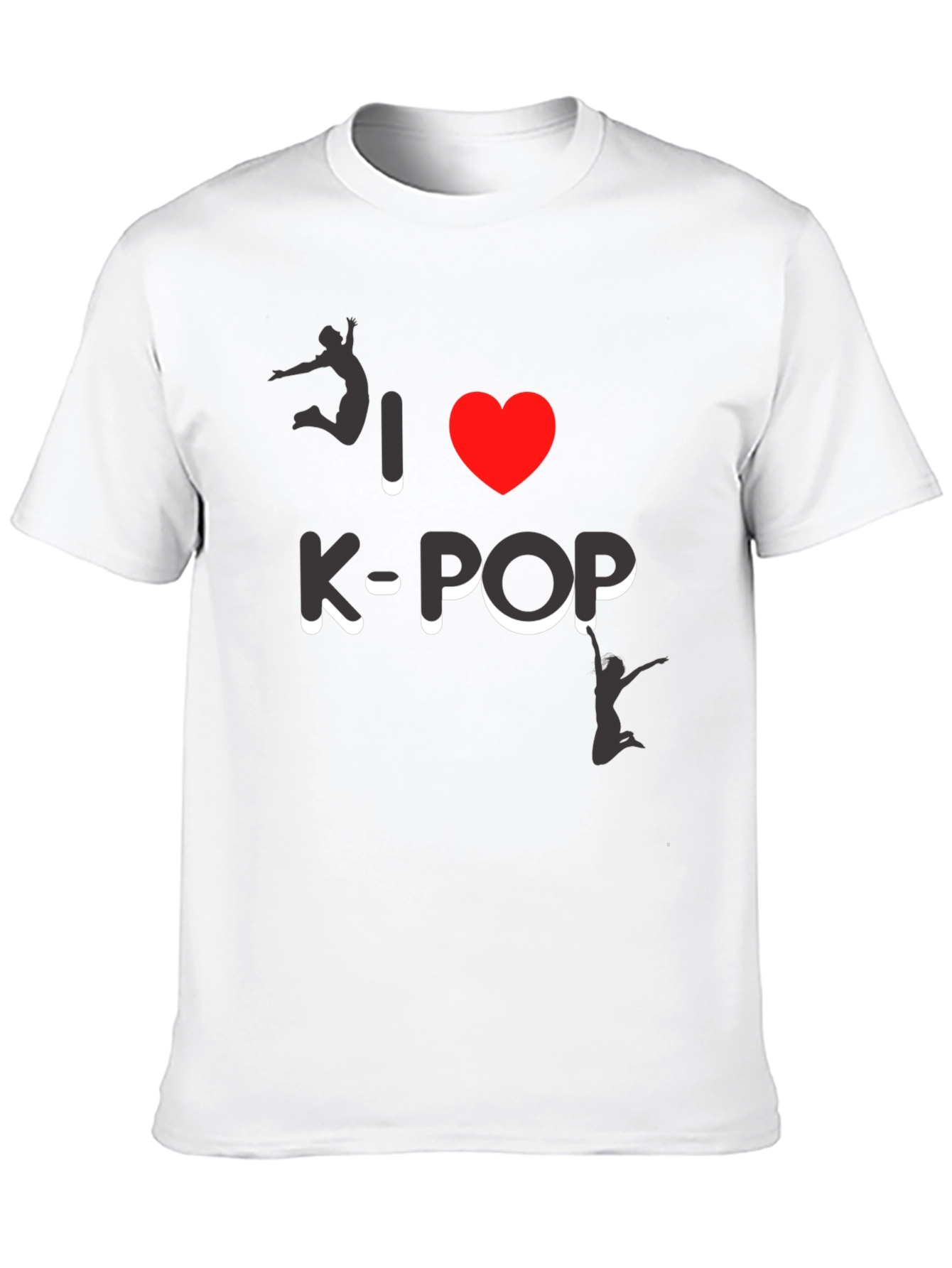 I Love K-Pop Graphic Tee - Stylish Black T-Shirt