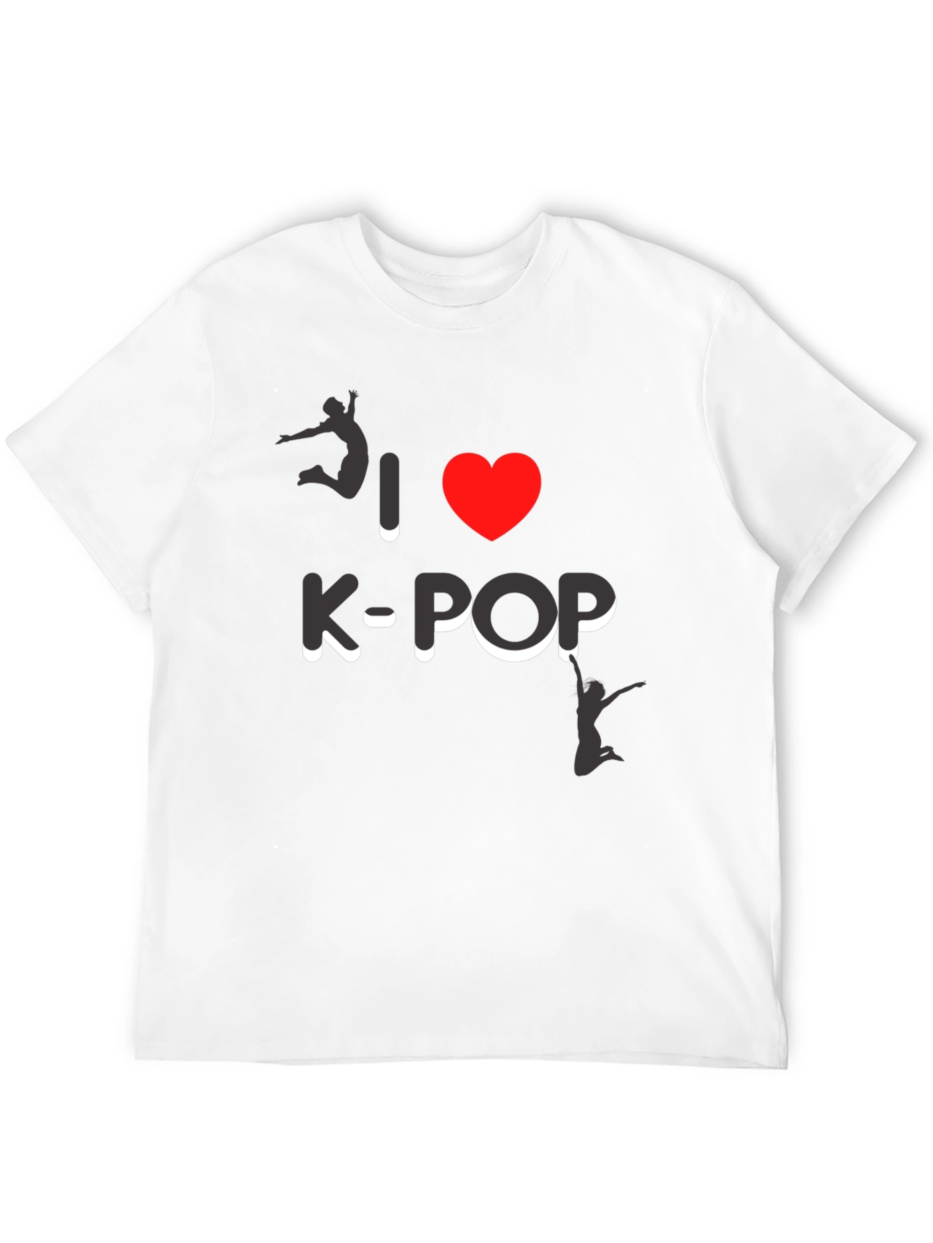 I Love K-Pop Graphic Tee - Stylish Black T-Shirt