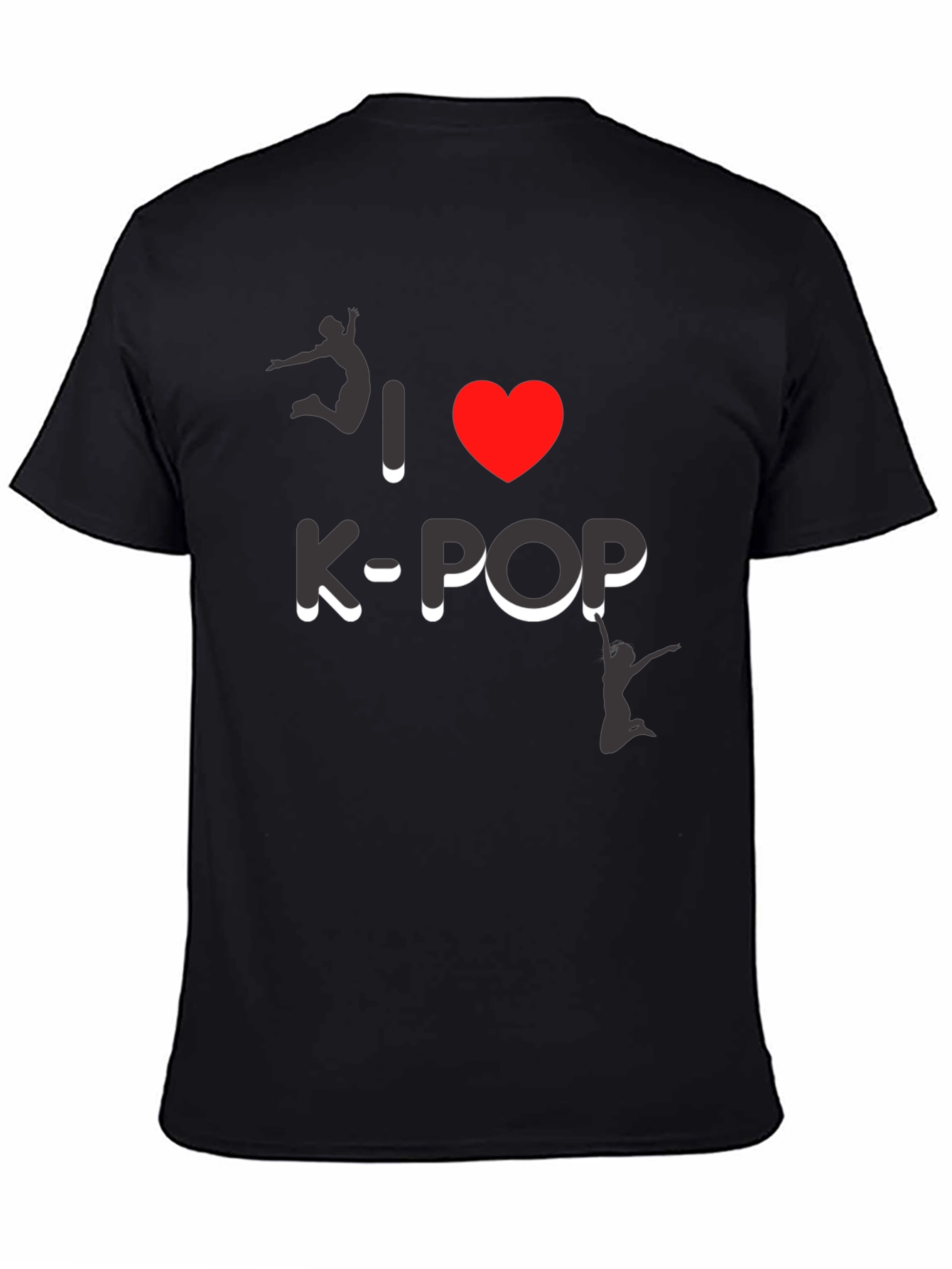 I Love K-Pop Graphic Tee - Stylish Black T-Shirt