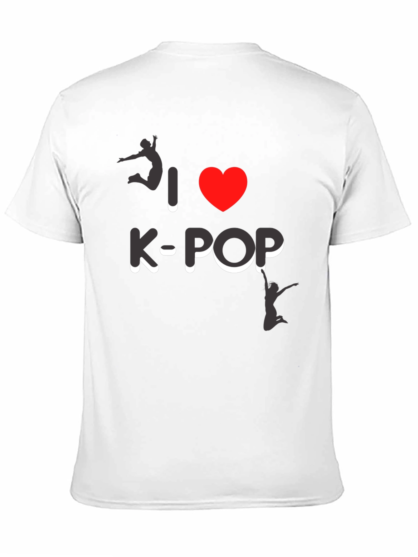 I Love K-Pop Graphic Tee - Stylish Black T-Shirt