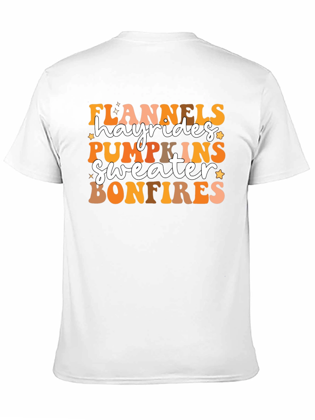Fall Favorites T-Shirt: Flannels Hayrides Pumpkins Bonfires