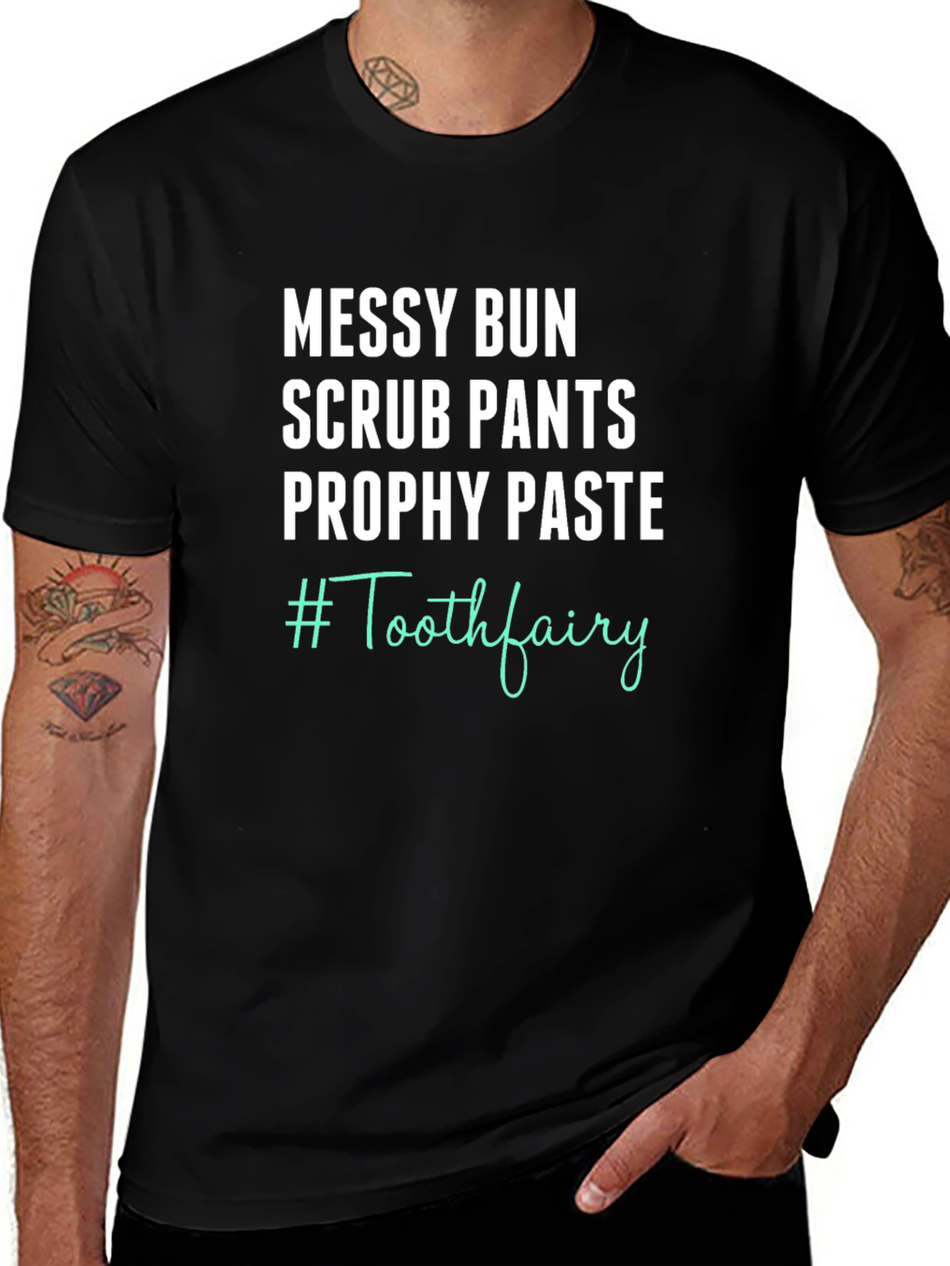 Messy Bun Tooth Fairy Graphic Tee