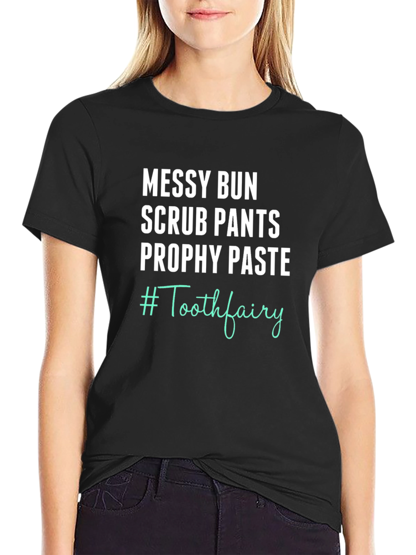 Messy Bun Tooth Fairy Graphic Tee