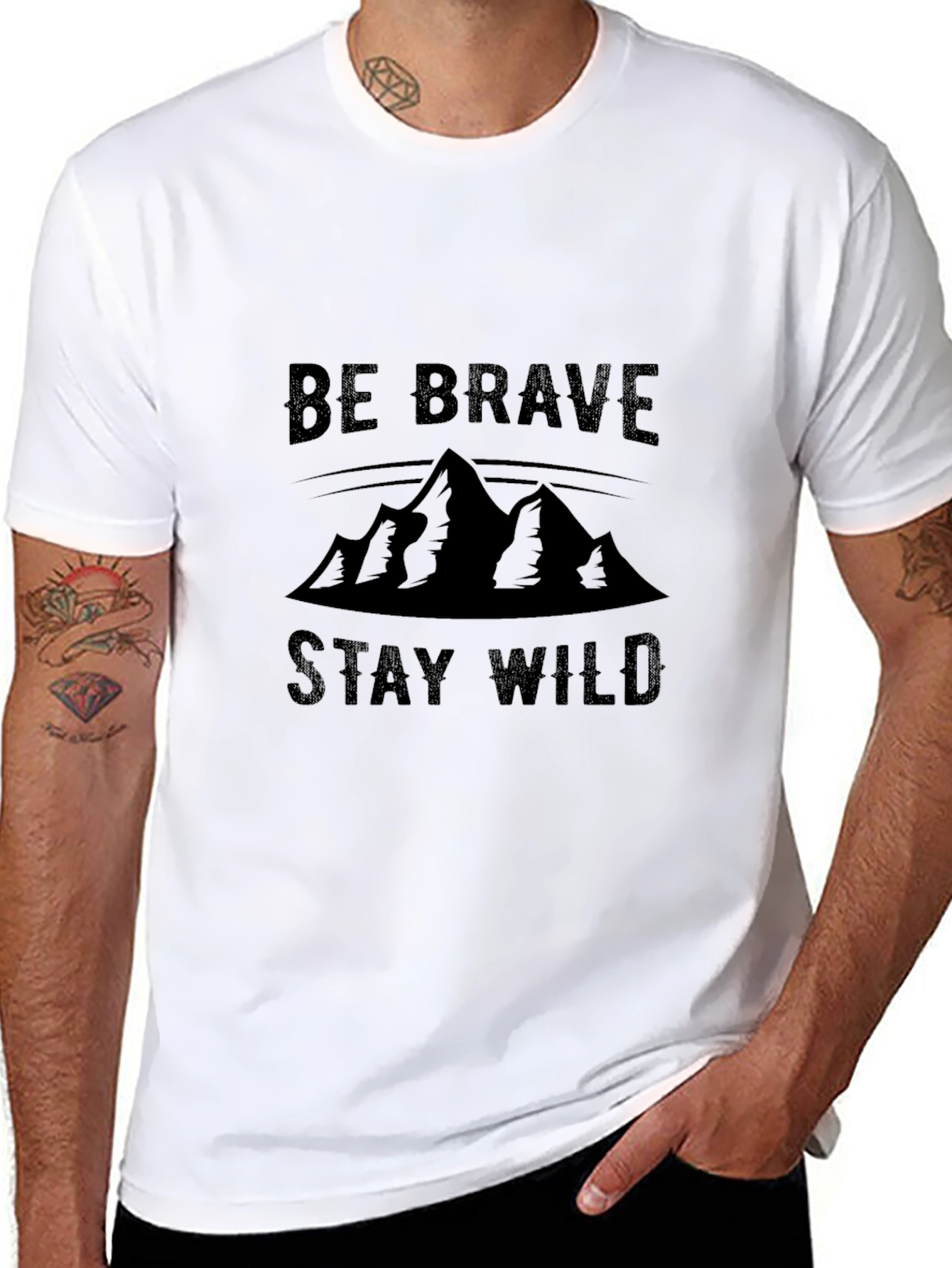 Be Brave Stay Wild Mountain Graphic Tee