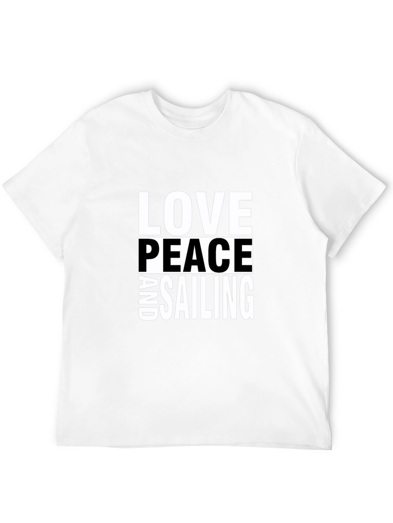 Love Peace and Sailing Graphic Tee - Black