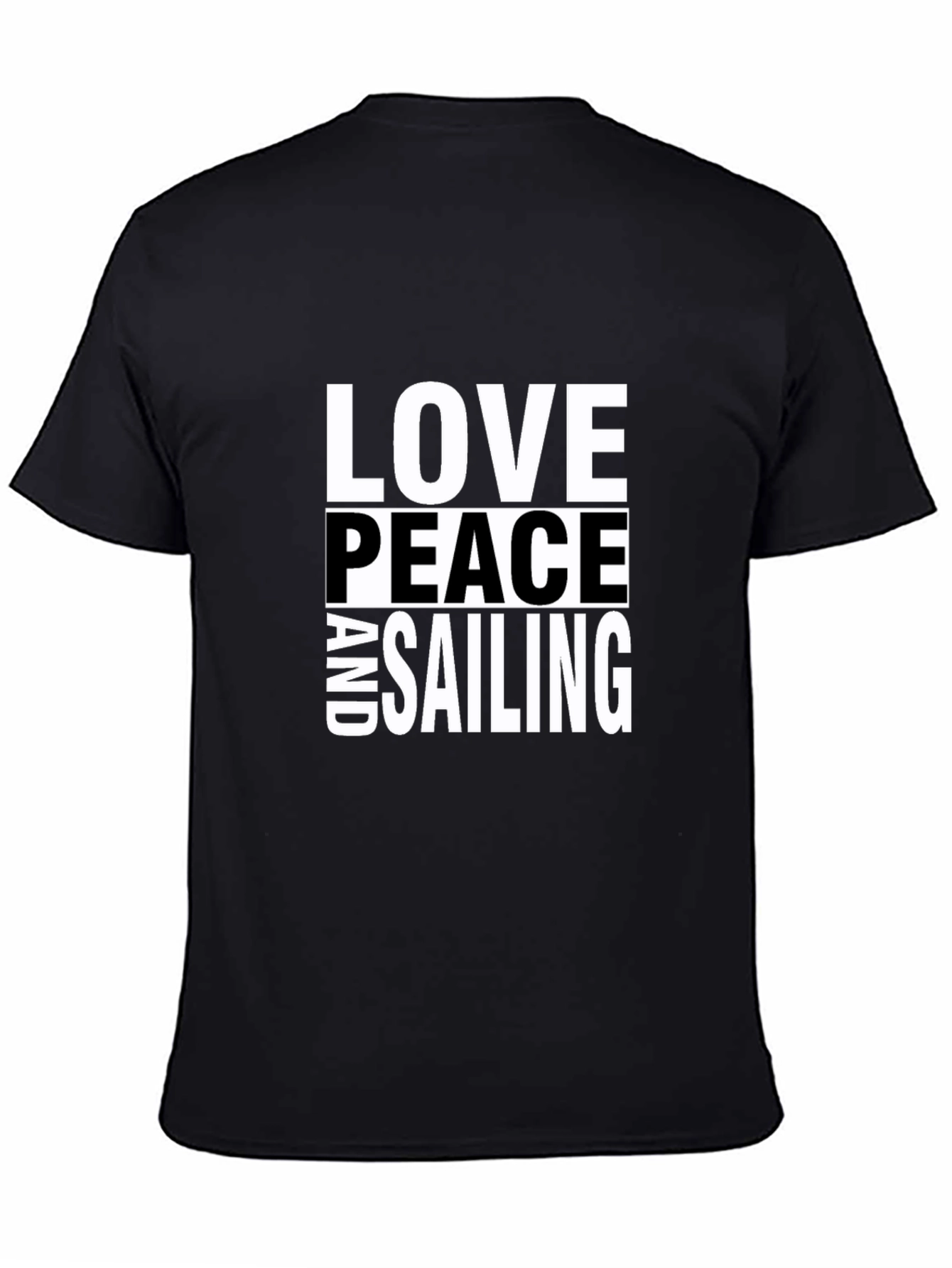 Love Peace and Sailing Graphic Tee - Black