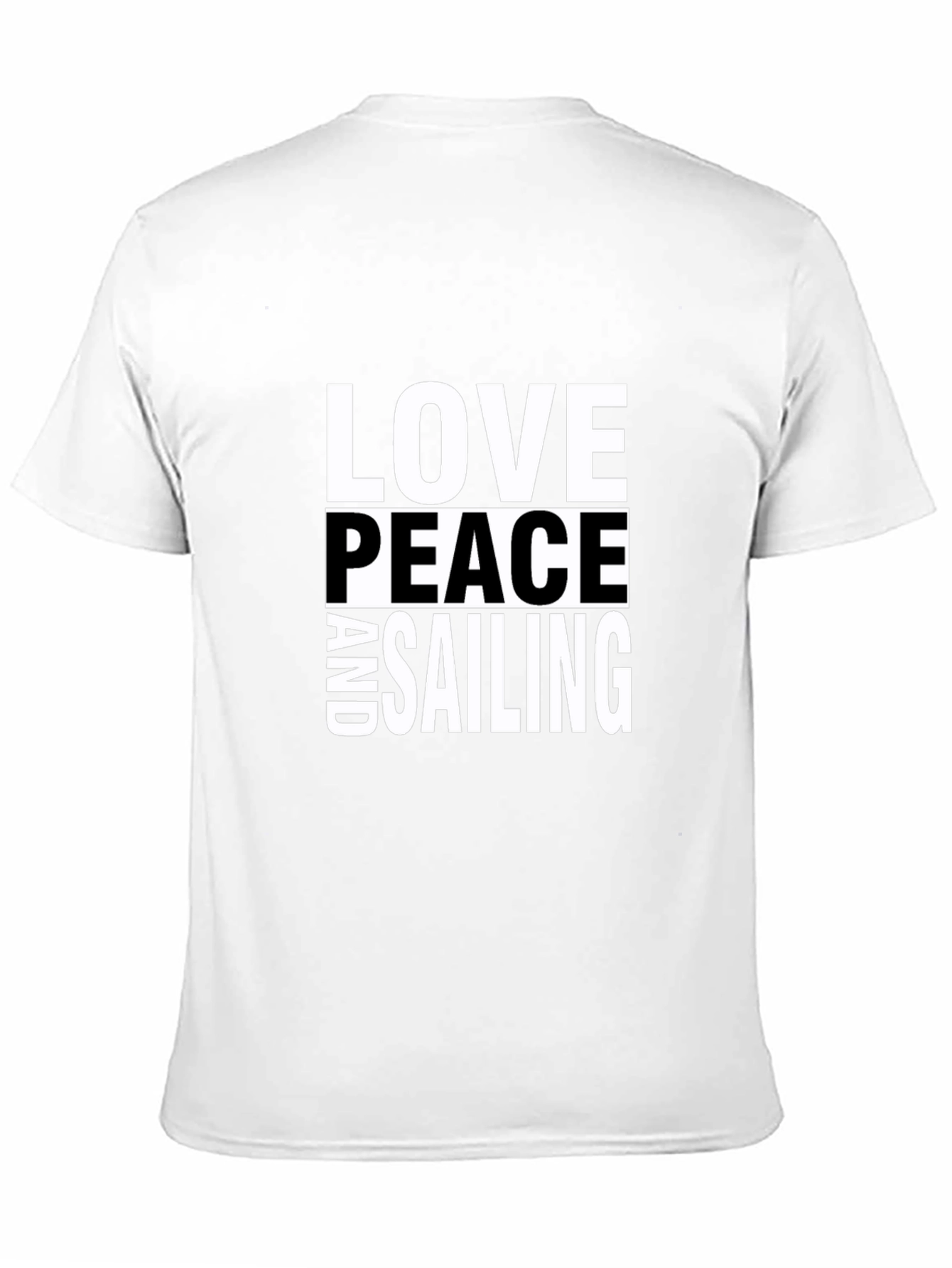 Love Peace and Sailing Graphic Tee - Black
