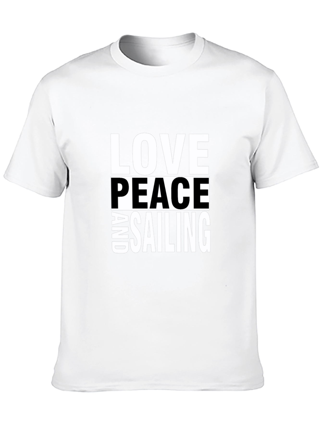 Love Peace and Sailing Graphic Tee - Black