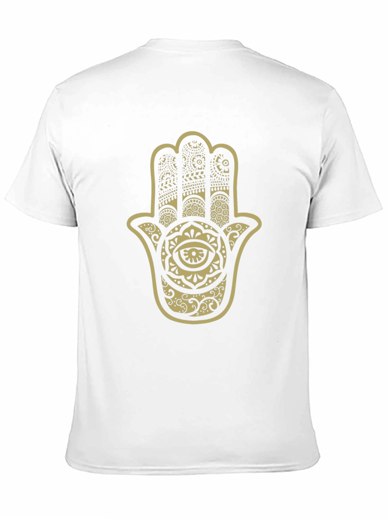 Hamsa Hand Graphic Print Black T-Shirt