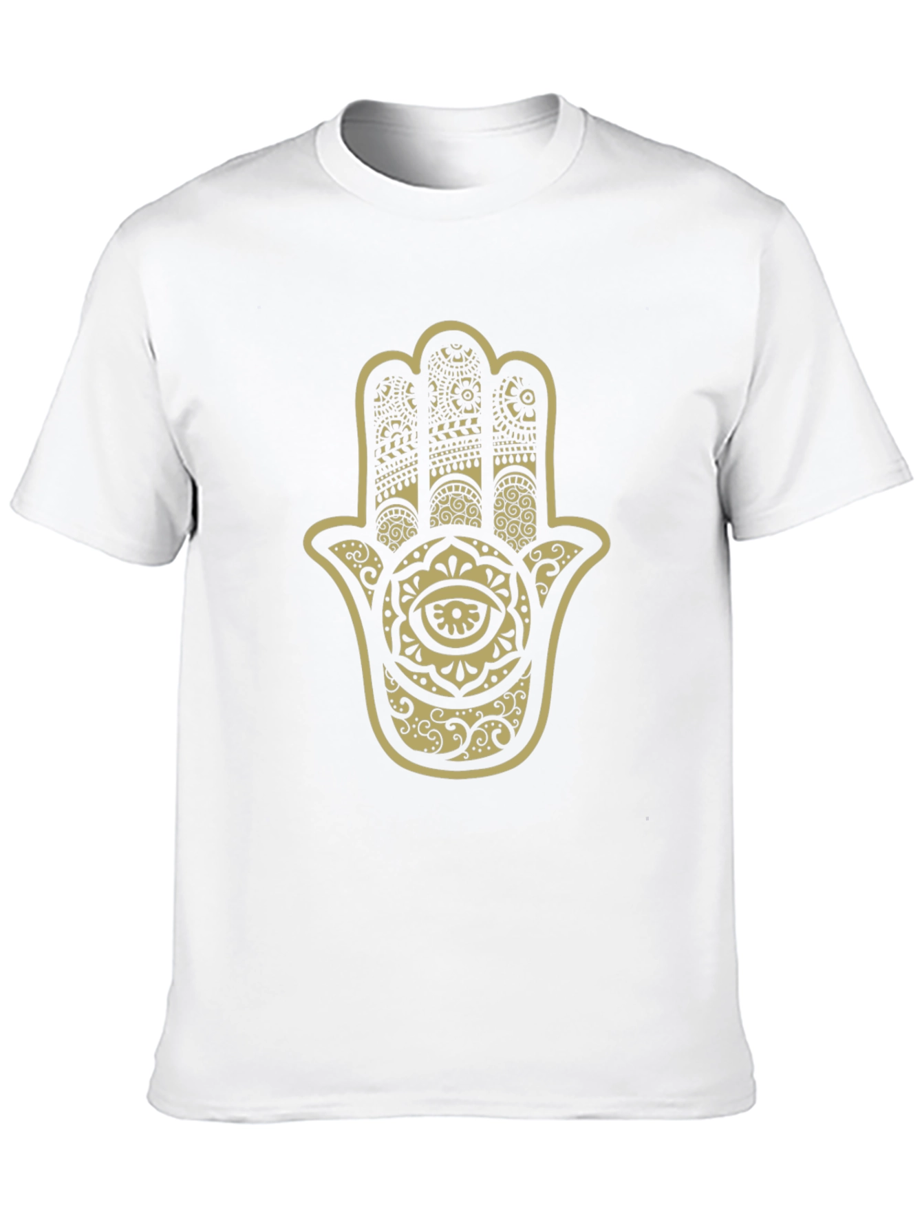 Hamsa Hand Graphic Print Black T-Shirt