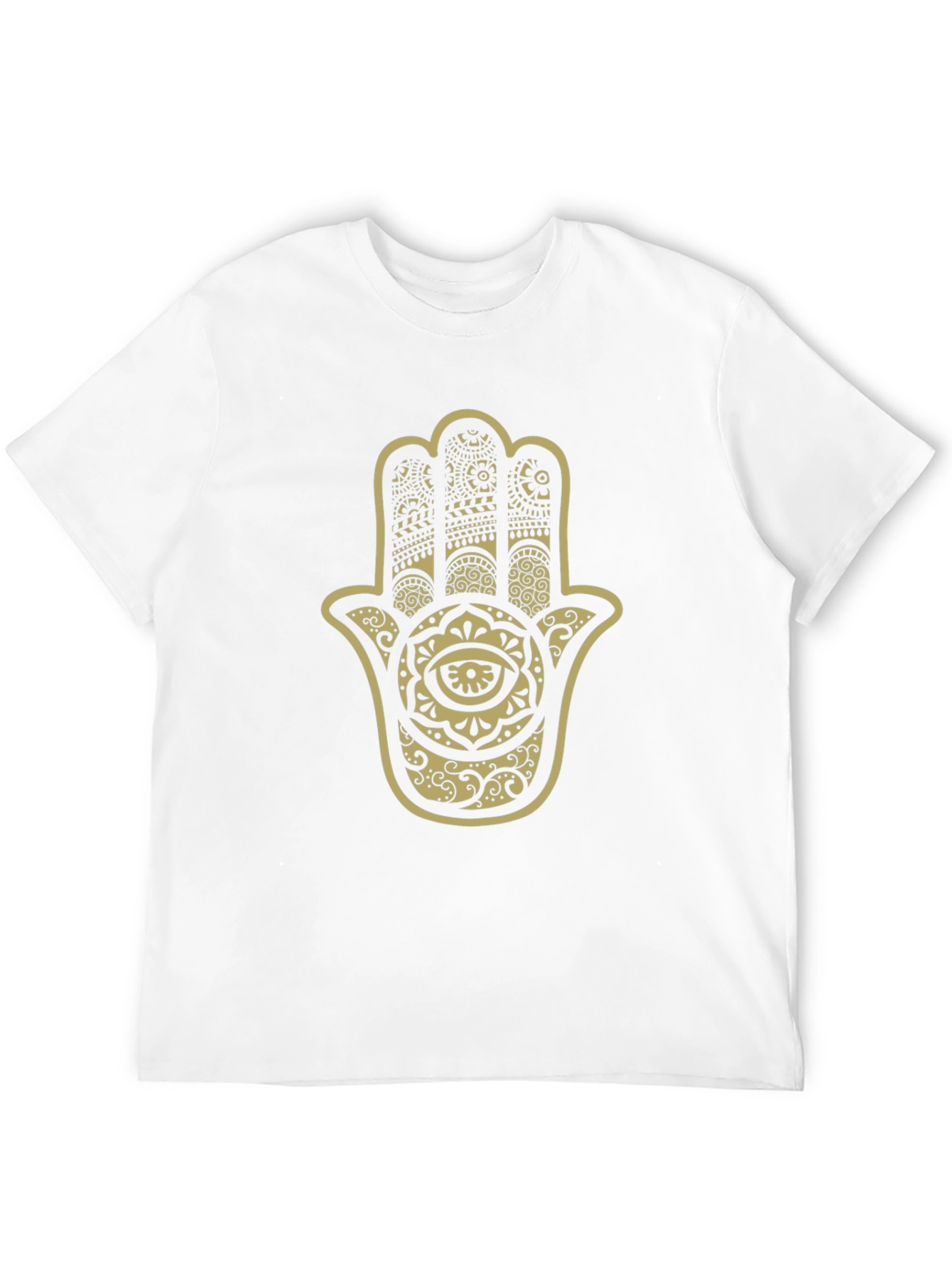 Hamsa Hand Graphic Print Black T-Shirt