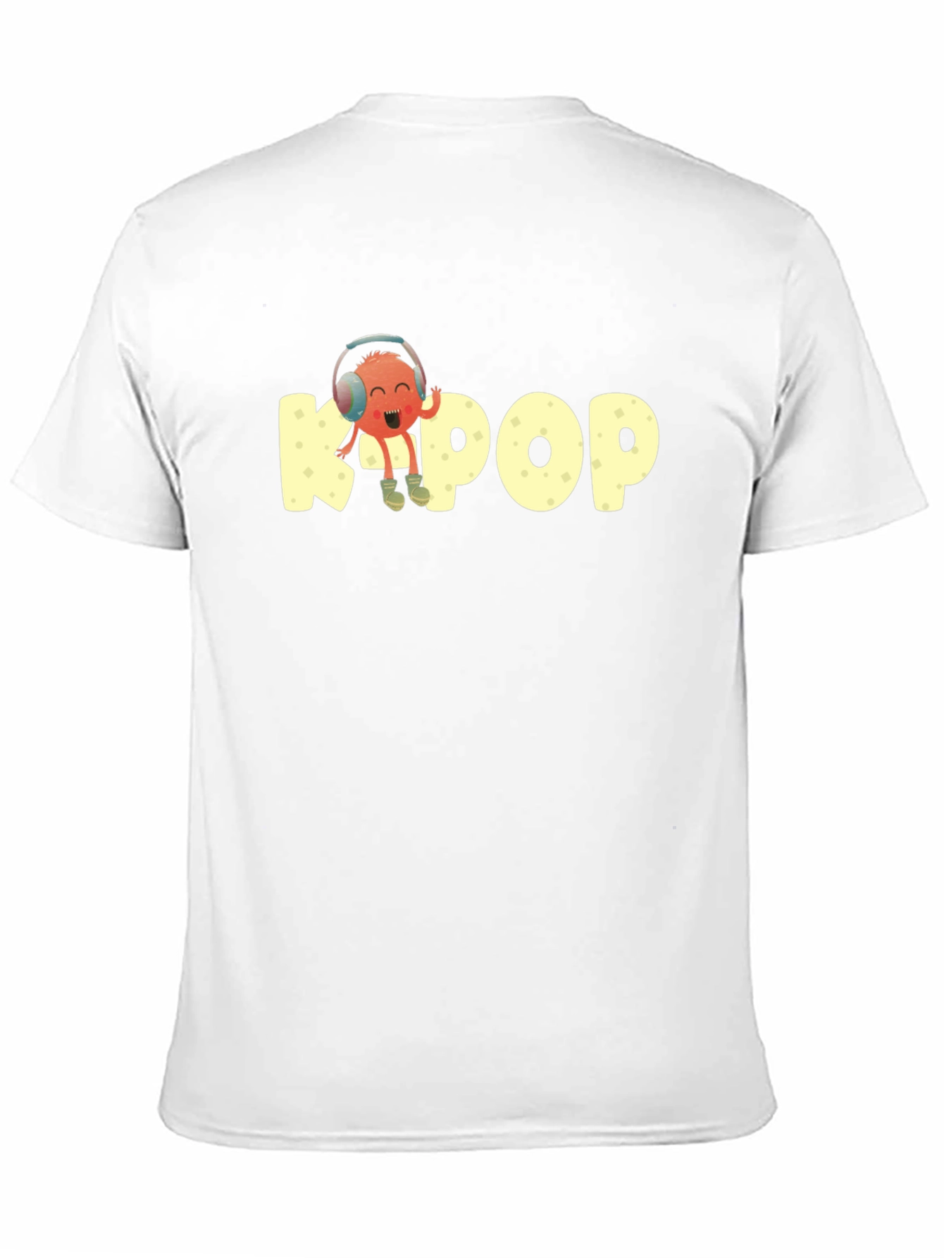 K-Pop Cartoon Graphic Tee - Black