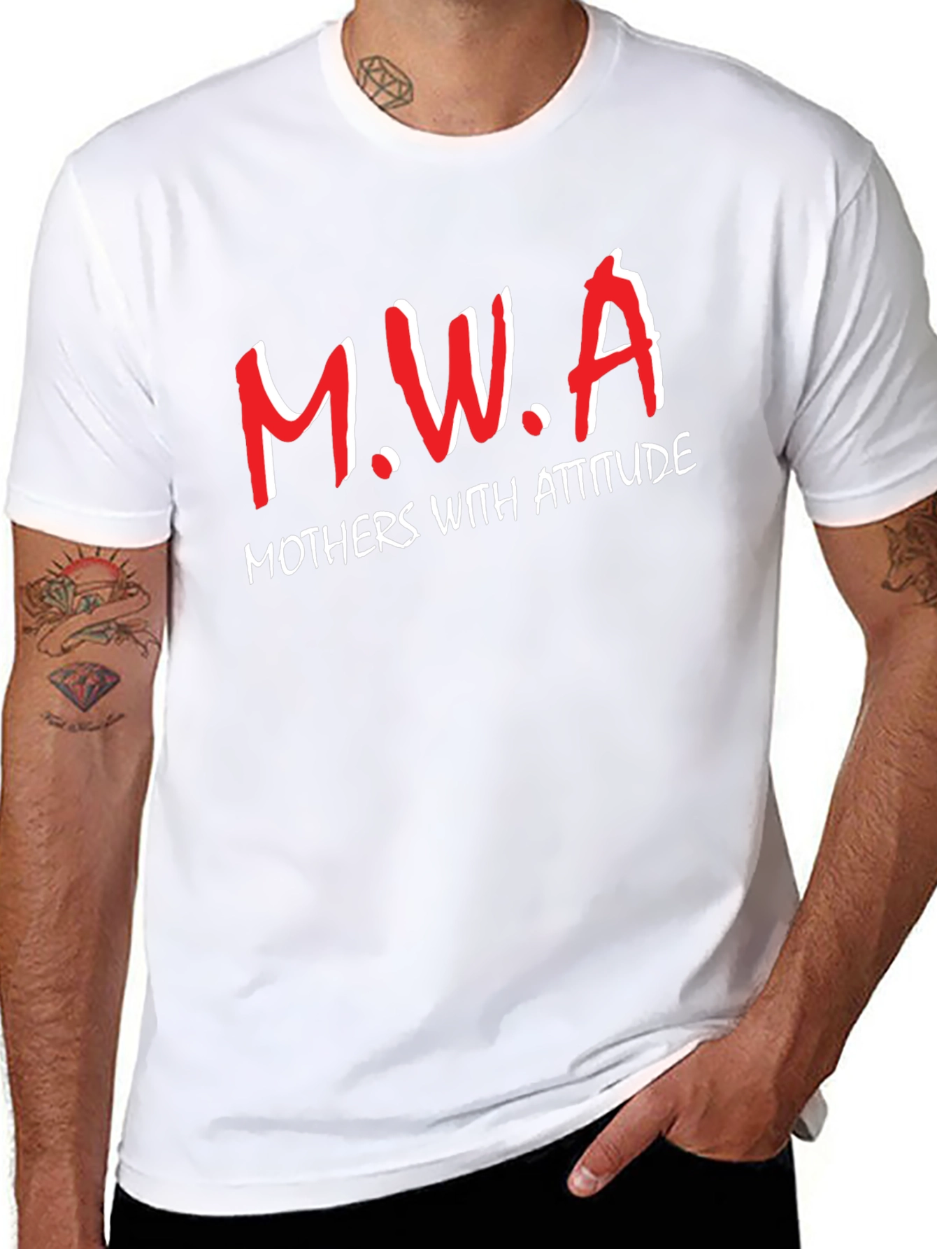 M.W.A Mothers With Attitude Graphic T-Shirt