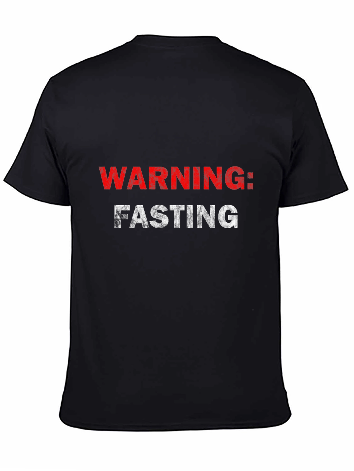Warning: Fasting Black Graphic Tee