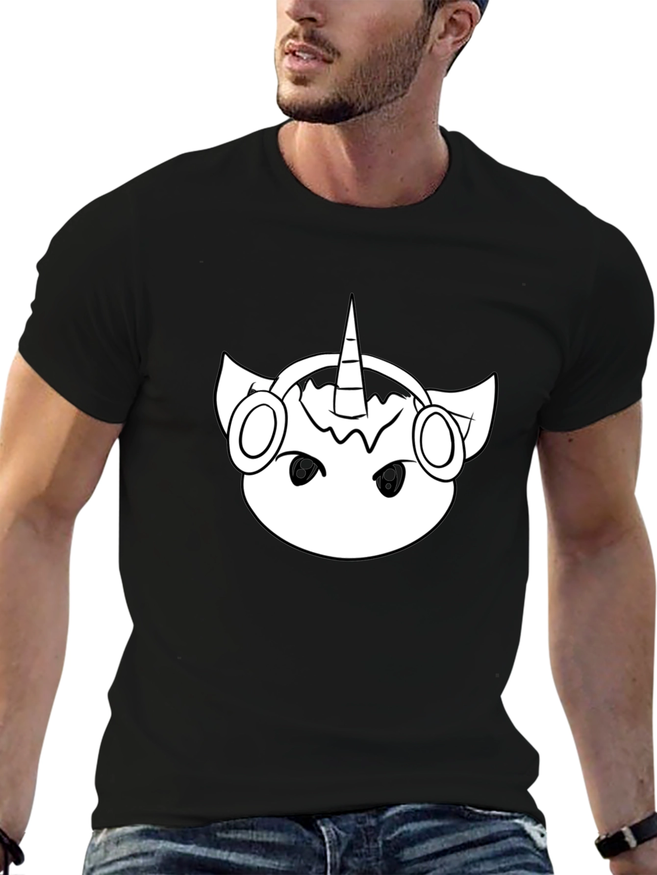 Unicorn DJ Black T-Shirt