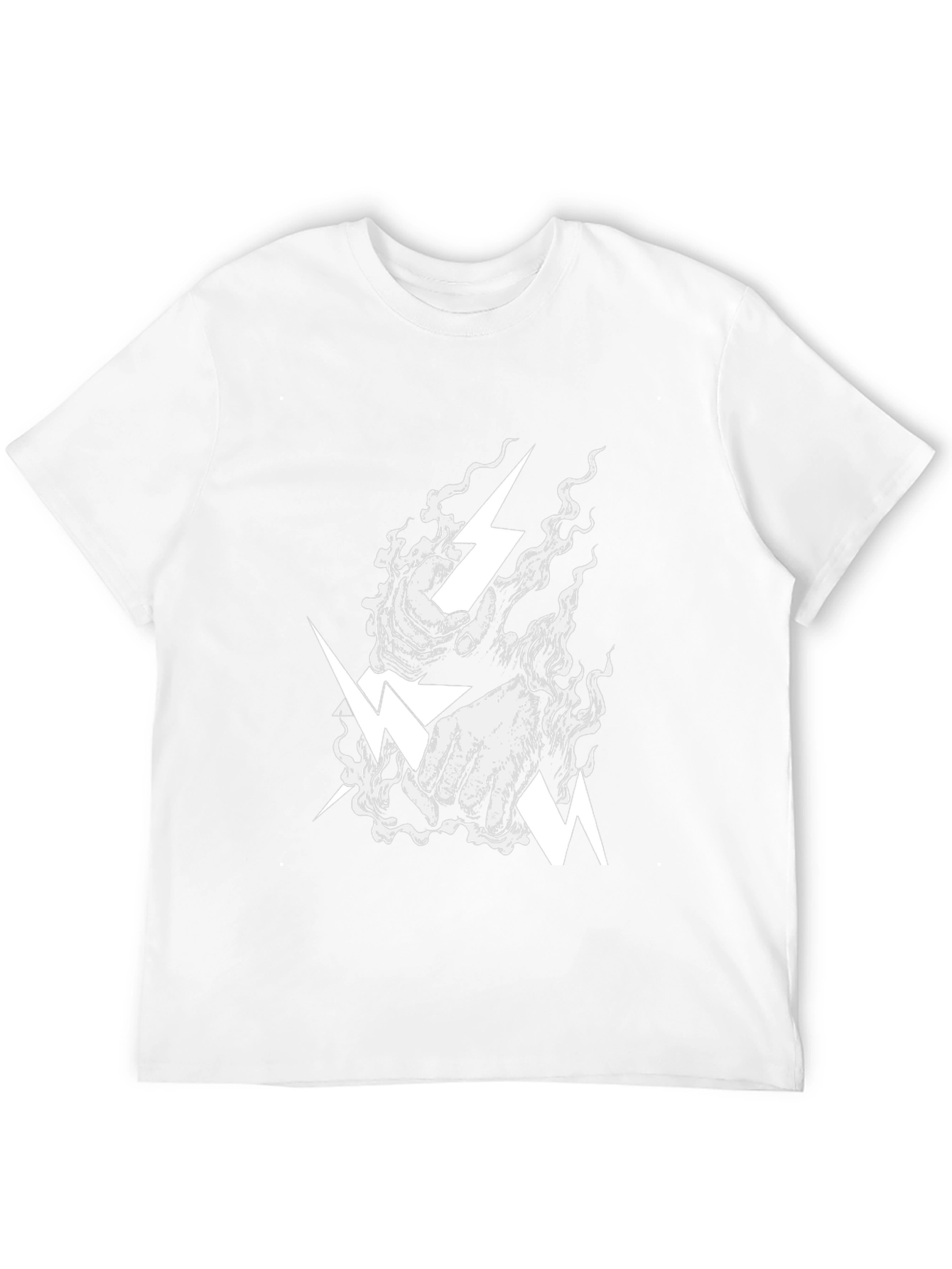 Black T-Shirt with Lightning Bolt Graphic