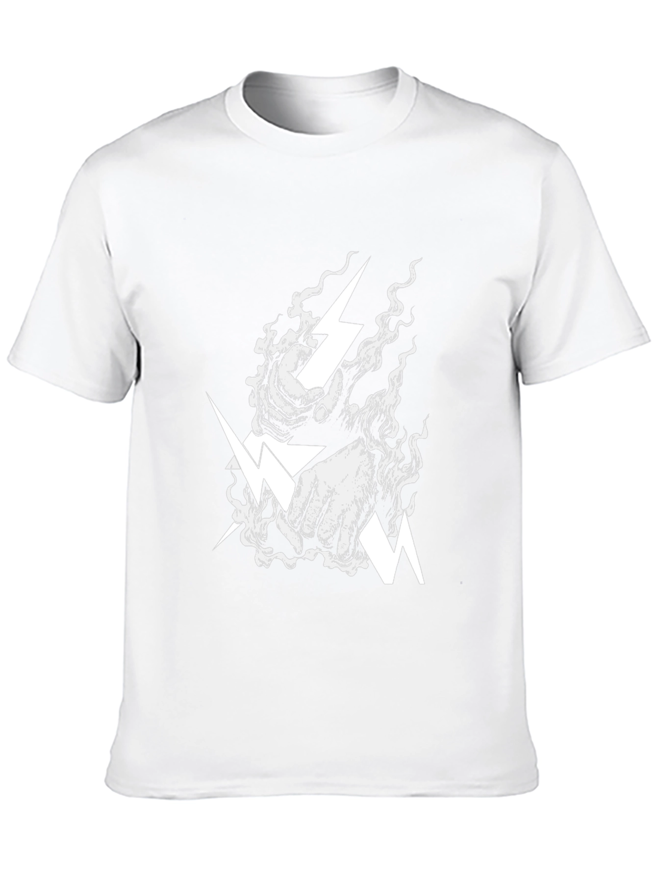 Black T-Shirt with Lightning Bolt Graphic