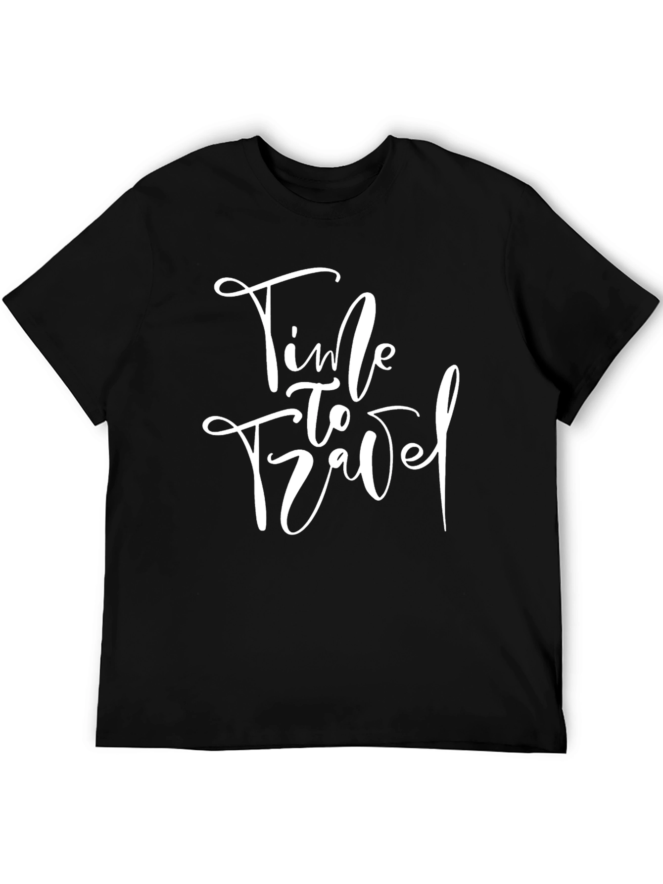Time to Travel Graphic Tee - Black Unisex T-Shirt