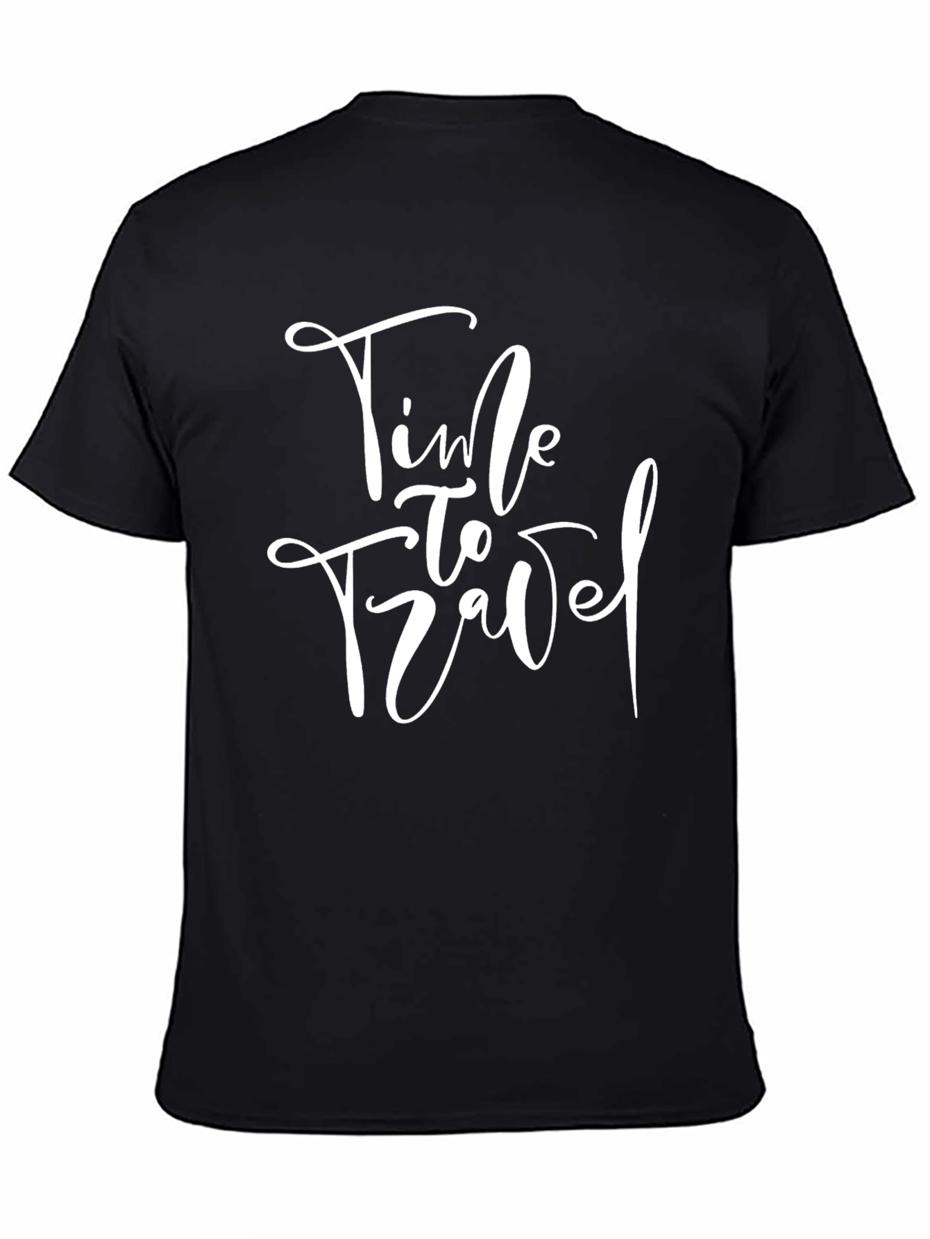 Time to Travel Graphic Tee - Black Unisex T-Shirt