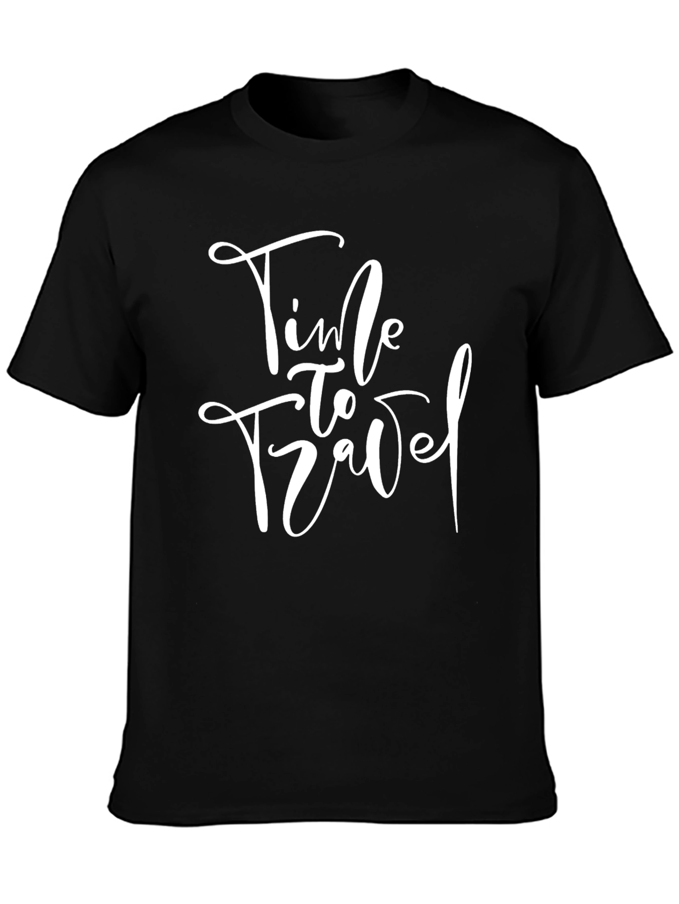Time to Travel Graphic Tee - Black Unisex T-Shirt